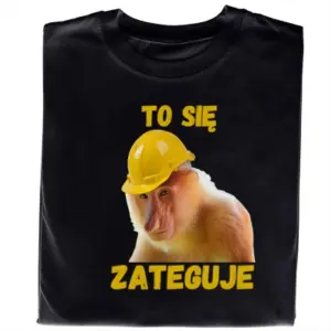Koszulka z Nadrukiem Nosacz – To Się Zateguje Majster | Śmieszny Prezent