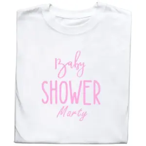 Koszulka z Nadrukiem Baby Shower – Personalizowana z Twoim Imieniem