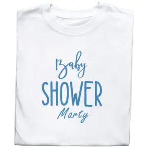 Koszulka z Nadrukiem Baby Shower – Personalizowana z Twoim Imieniem