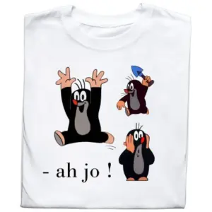 Koszulka z Nadrukiem „Krecik Ah Jo!” – Śmieszna Koszulka z Grafiką