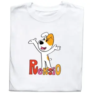 Koszulka z Nadrukiem Reksio – Śmieszna Koszulka z Grafiką