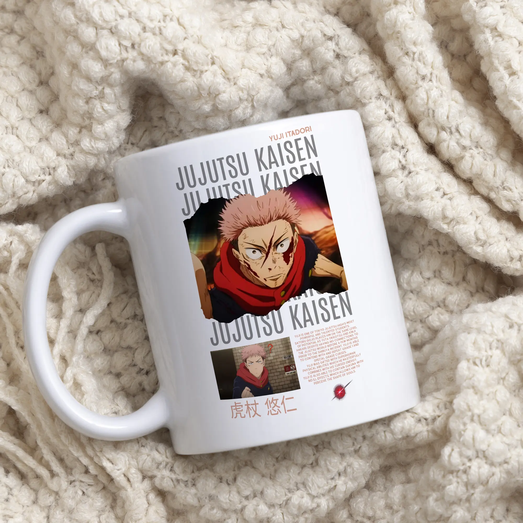 Kubek Yuji Itadori – kubek z nadrukiem, idealny prezent dla fana anime - obrazek 3