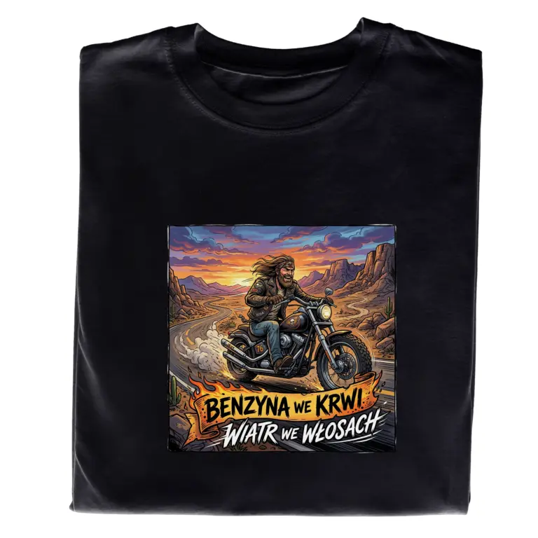 Koszulka Motor Potężny – t-shirt dla fana motoryzacji, mocny prezent