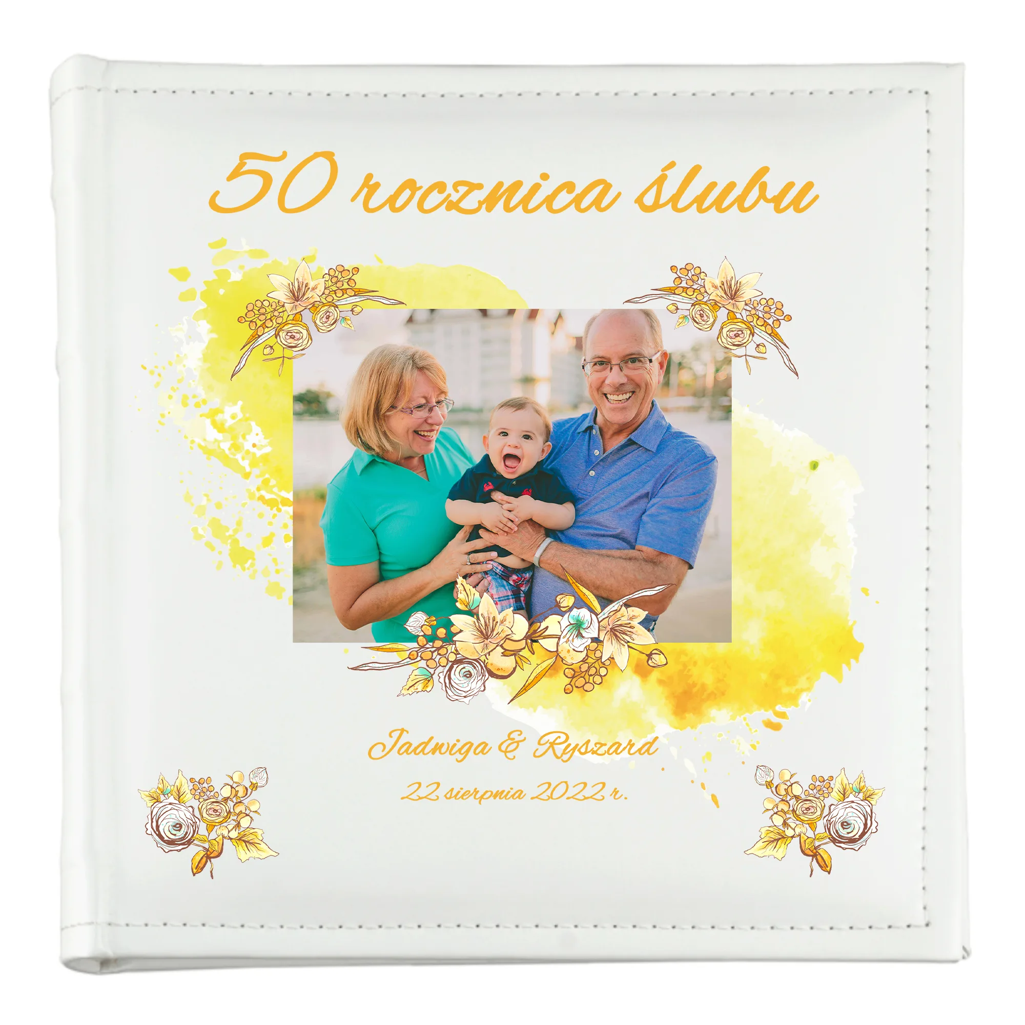 Personalizowany Album na Rocznicę Ślubu ze Zdjęciem, Imionami i Datą