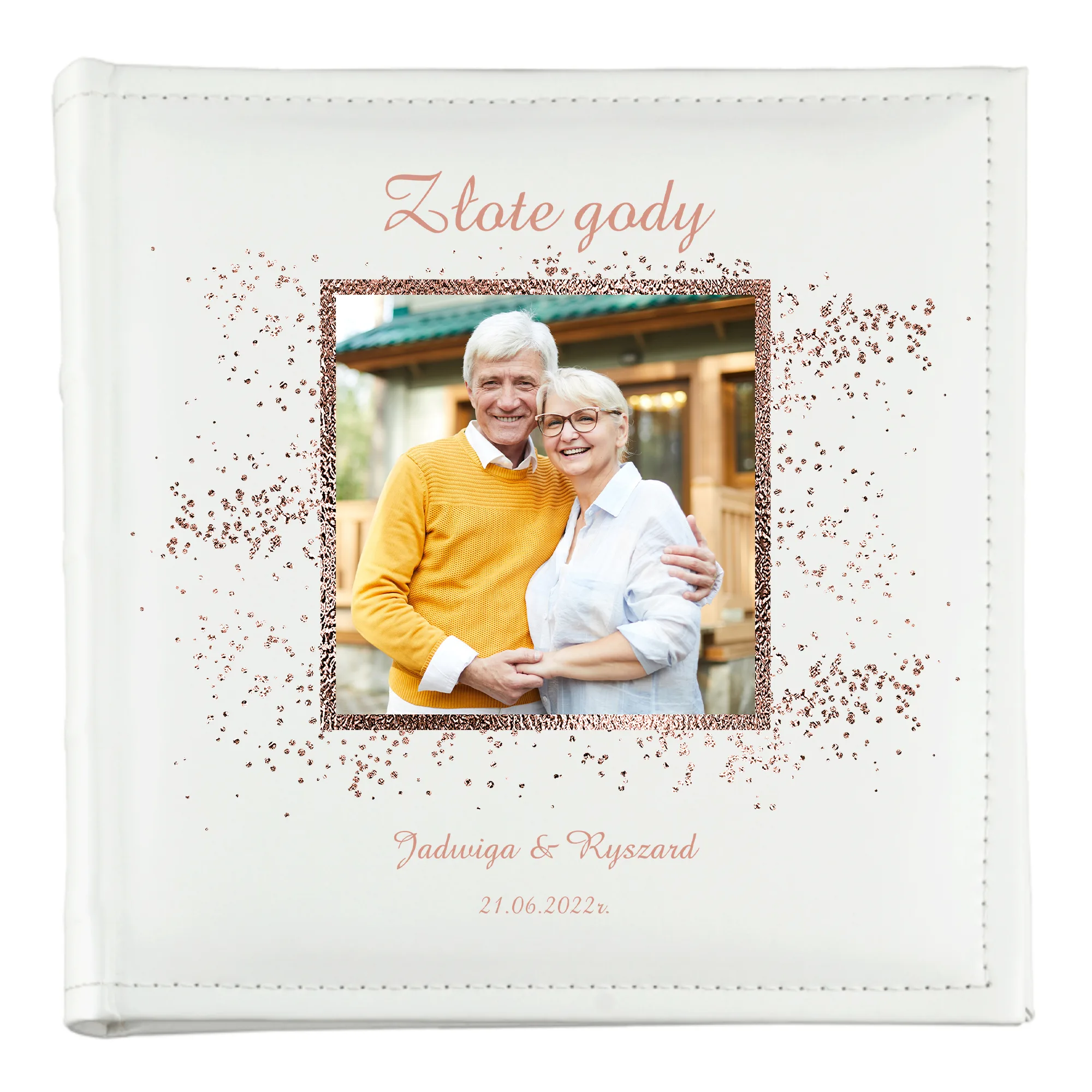 Personalizowany Album na Rocznicę Ślubu ze Zdjęciem, Imionami i Datą