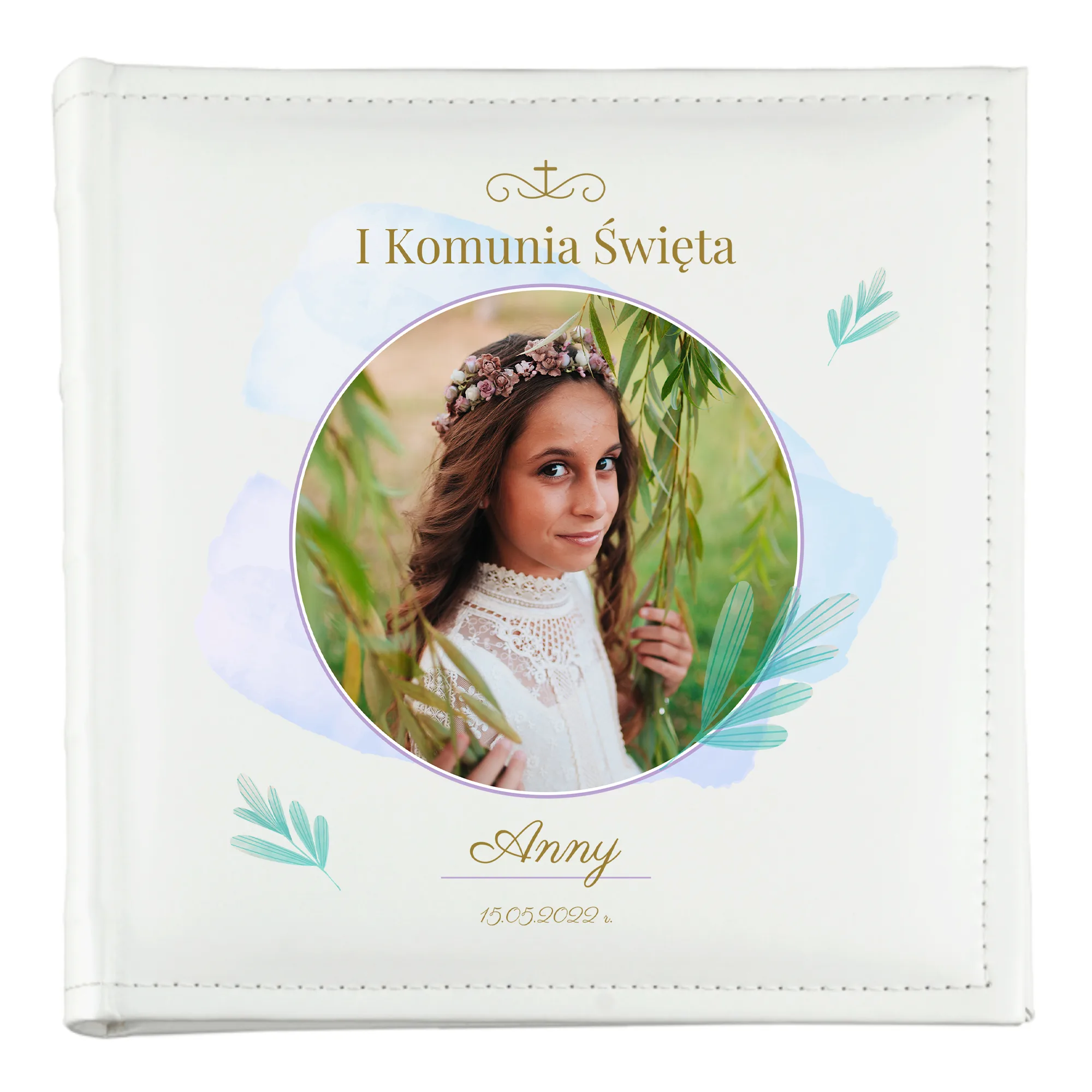 Personalizowany album na zdjęcia – pamiątka I Komunii Świętej