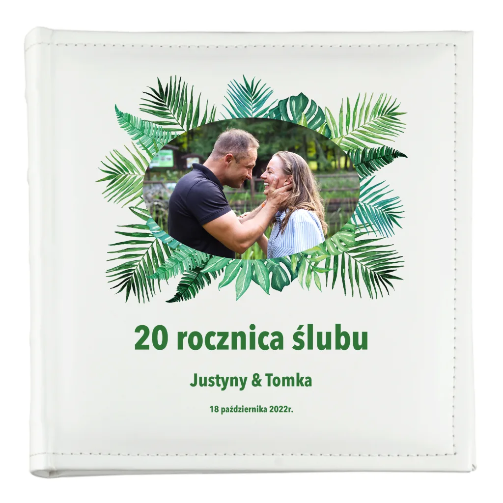 Personalizowany Album na Rocznicę Ślubu ze Zdjęciem, Imionami i Datą