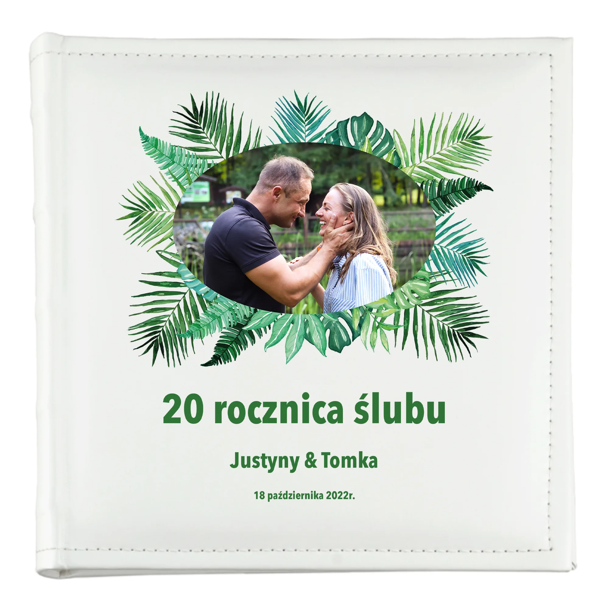 Personalizowany Album na Rocznicę Ślubu ze Zdjęciem, Imionami i Datą