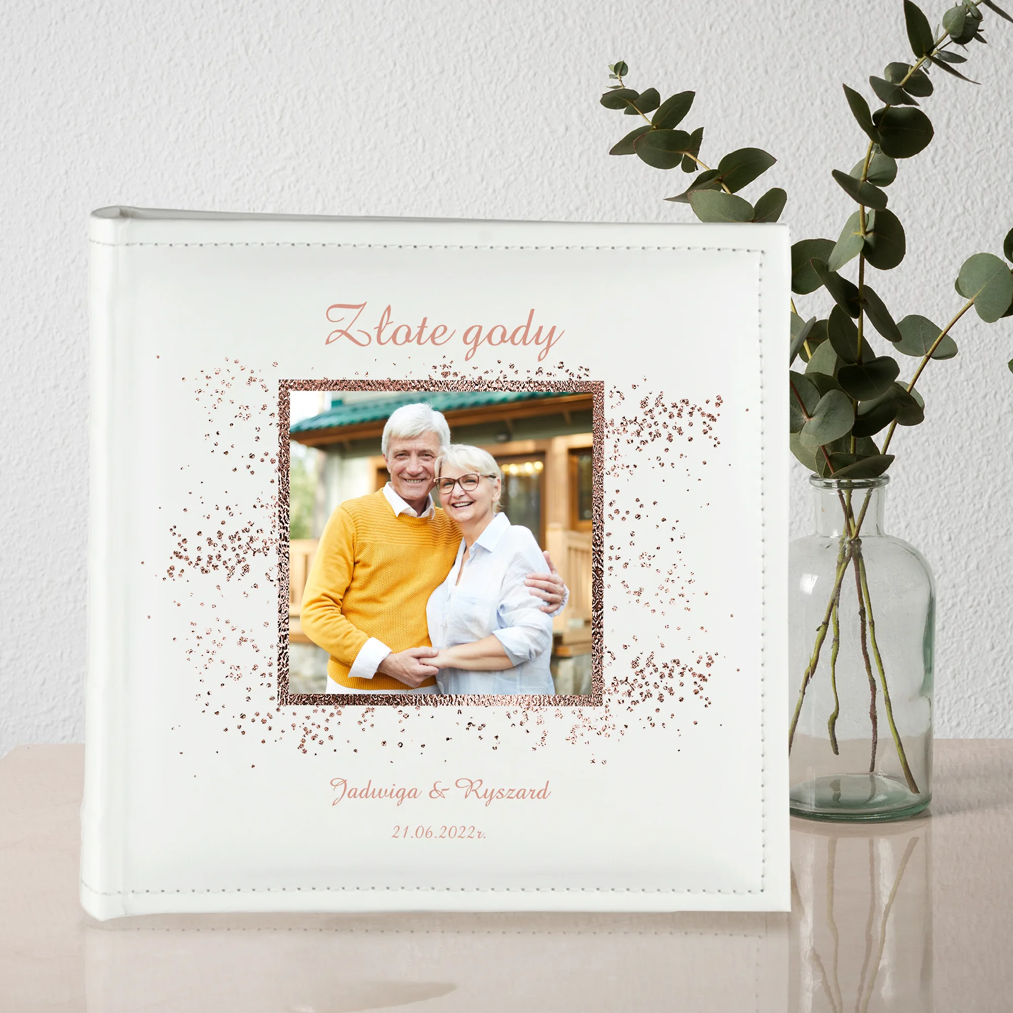 Personalizowany Album na Rocznicę Ślubu ze Zdjęciem, Imionami i Datą - obrazek 2