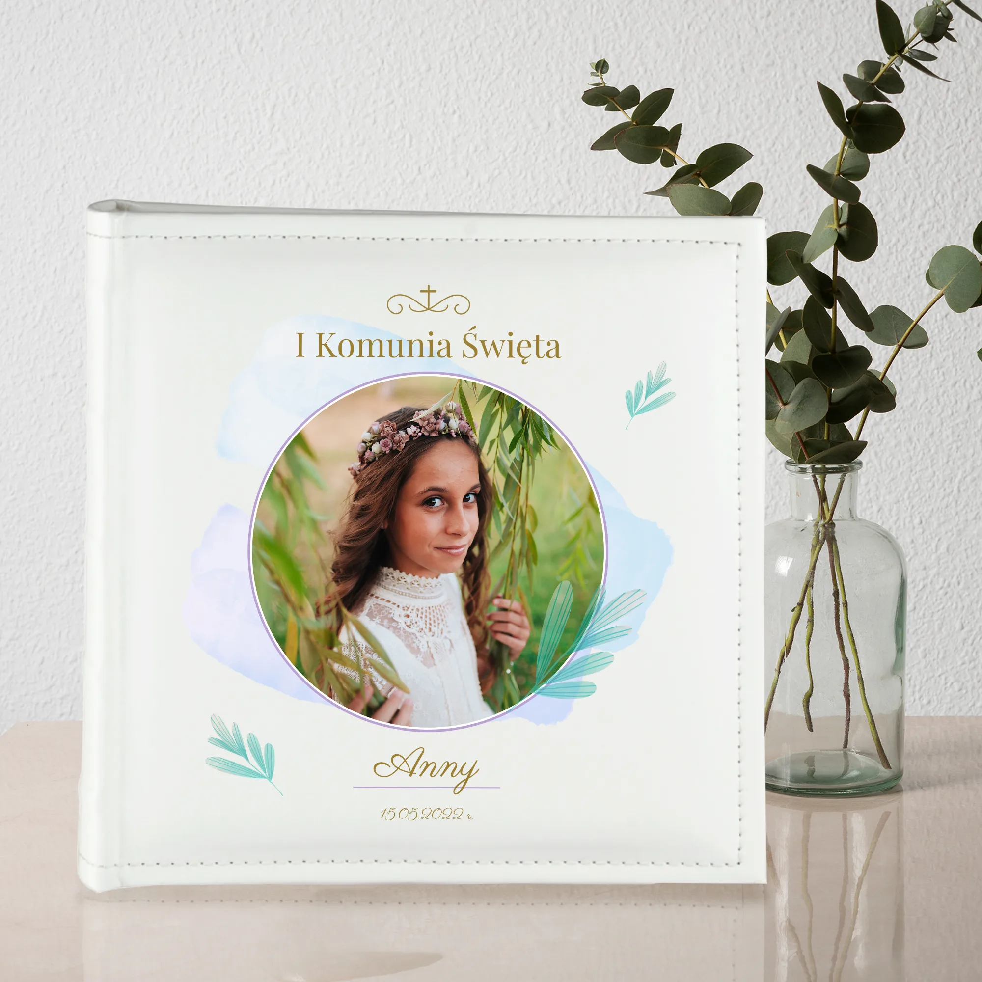 Personalizowany album na zdjęcia – pamiątka I Komunii Świętej - obrazek 2