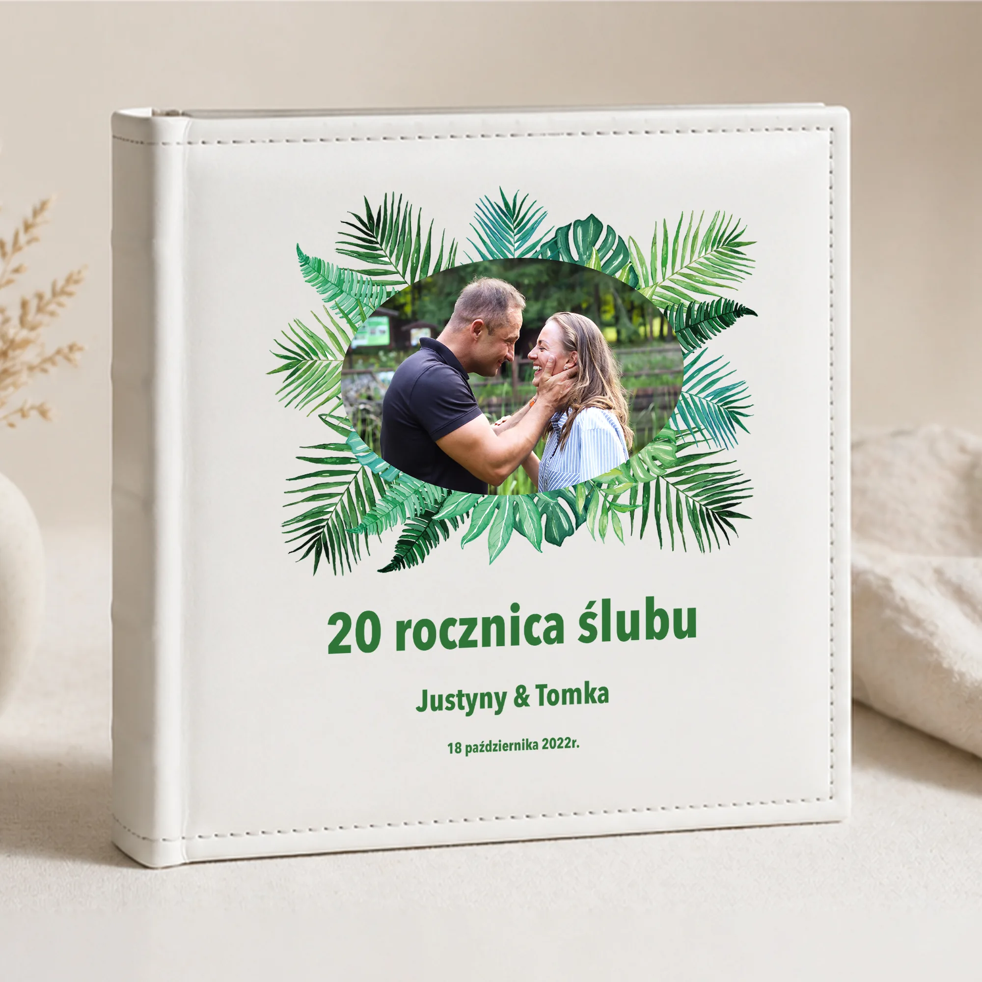 Personalizowany Album na Rocznicę Ślubu ze Zdjęciem, Imionami i Datą - obrazek 3