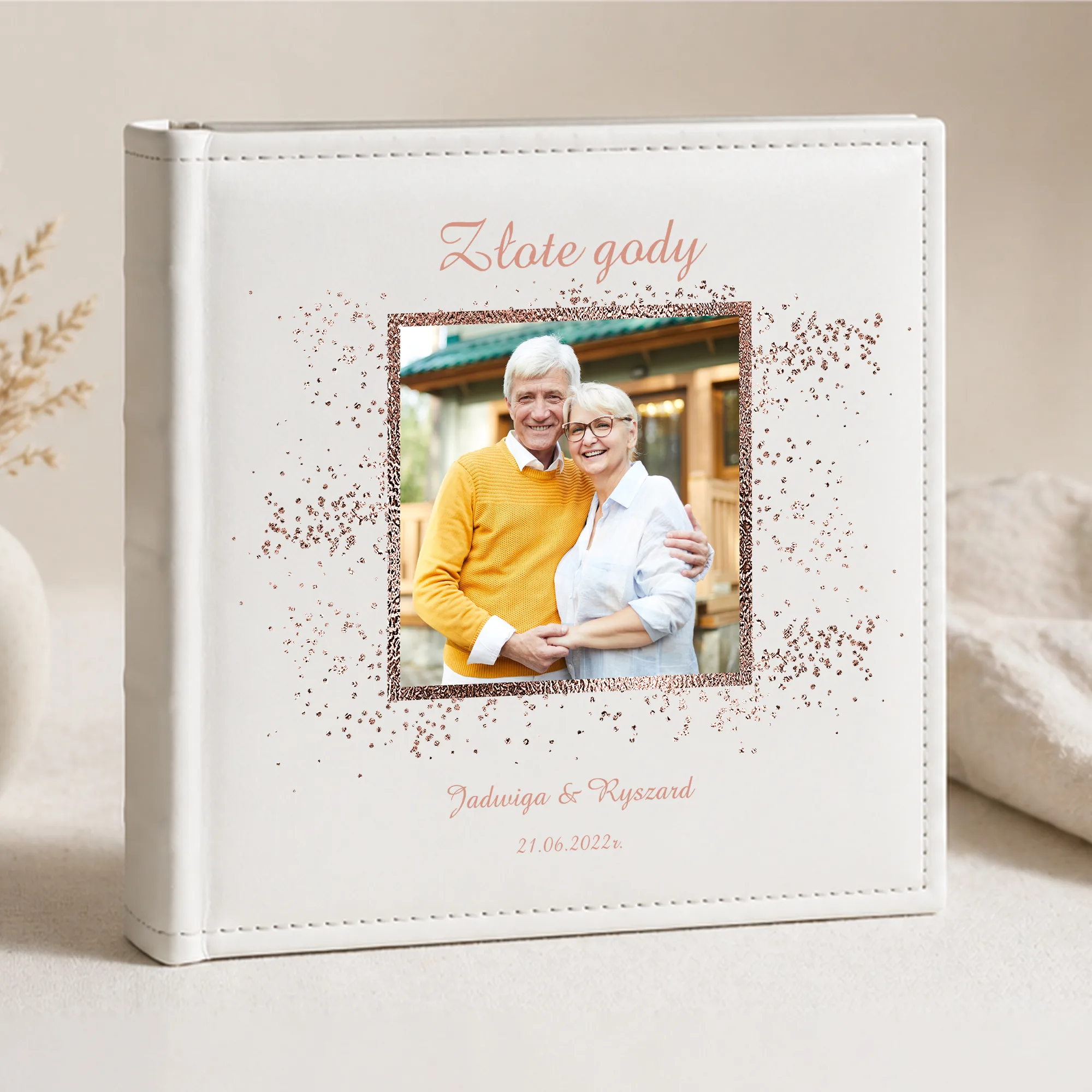 Personalizowany Album na Rocznicę Ślubu ze Zdjęciem, Imionami i Datą - obrazek 3
