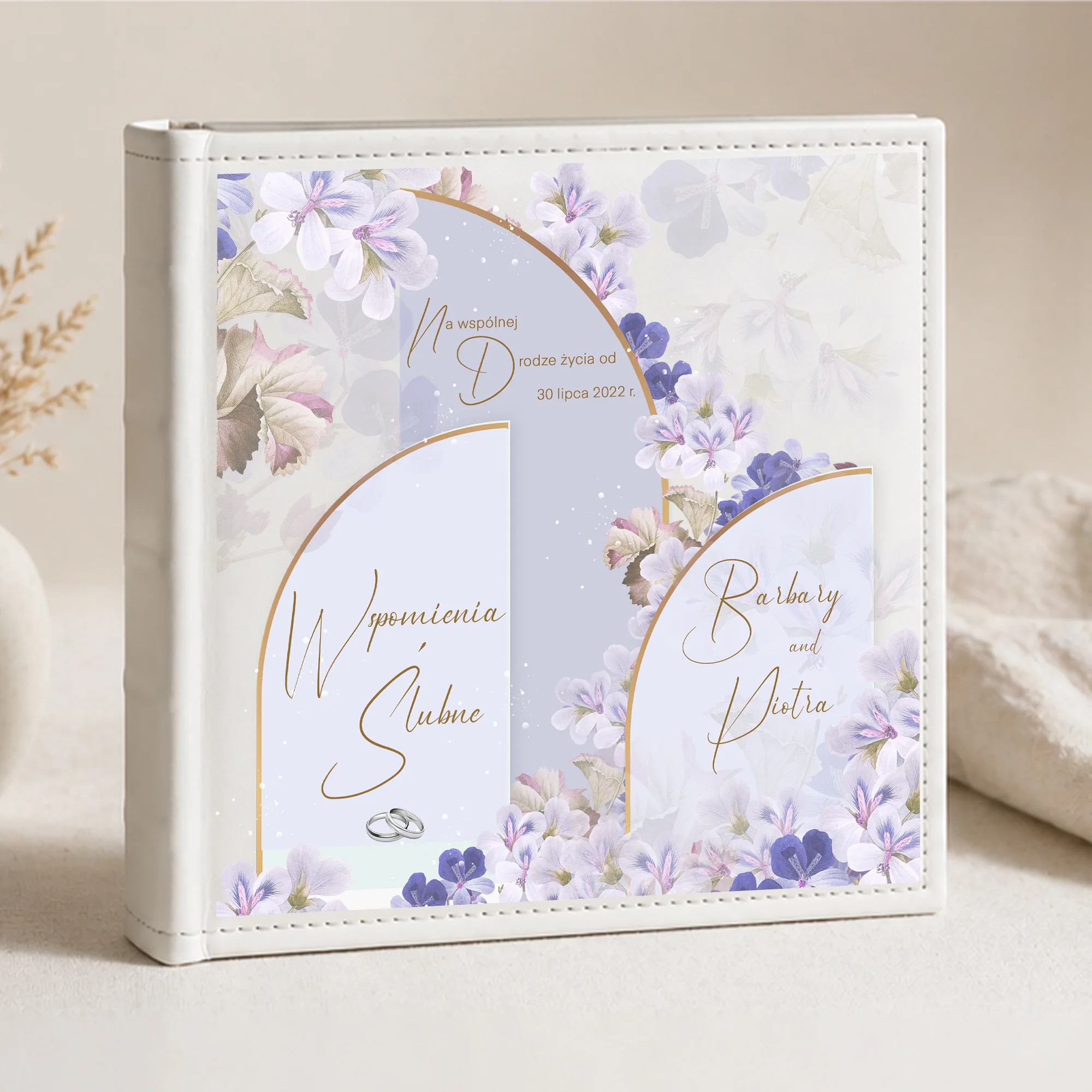 Personalizowany Album na Zdjęcia 10x15 – Pamiątka Ślubu dla Pary Młodej