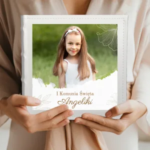 Personalizowany album na zdjęcia – pamiątka I Komunii Świętej
