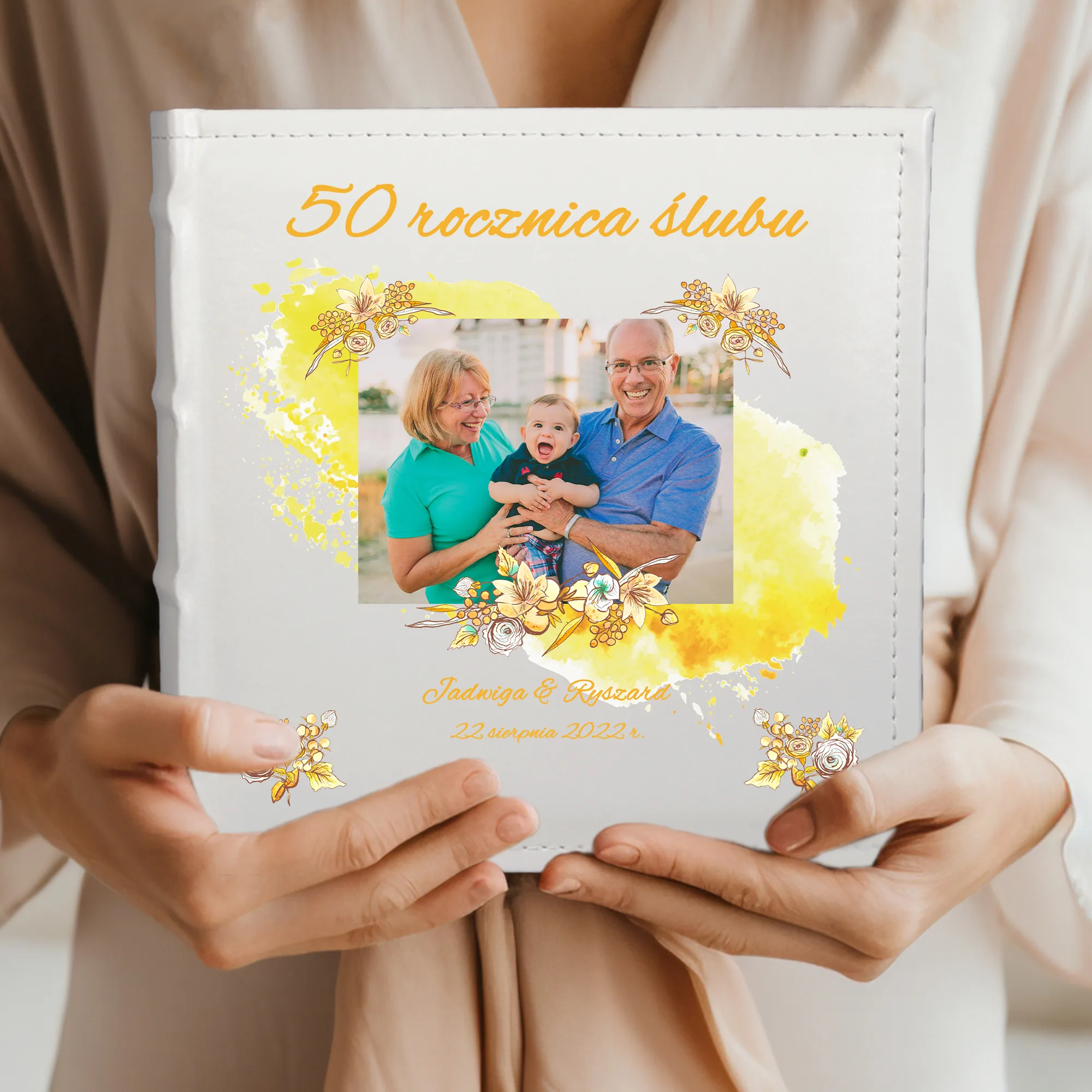 Personalizowany Album na Rocznicę Ślubu ze Zdjęciem, Imionami i Datą - obrazek 4