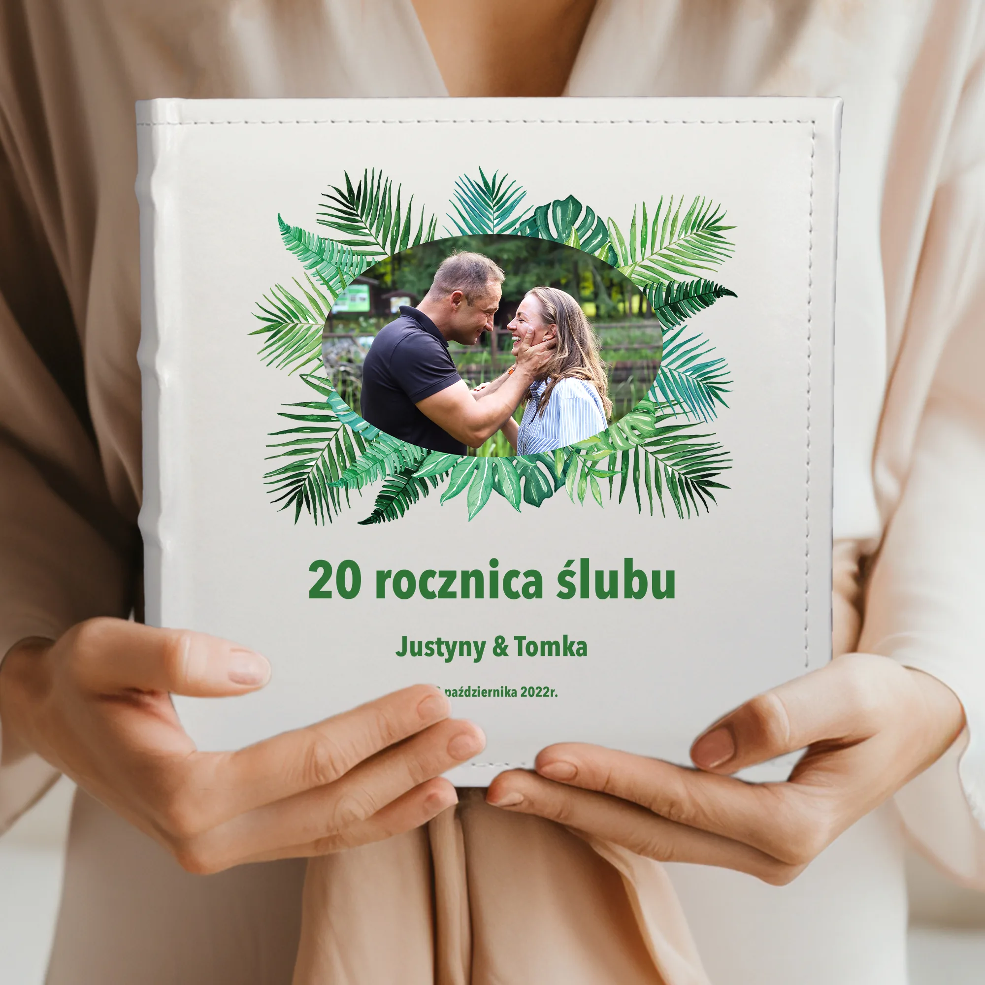 Personalizowany Album na Rocznicę Ślubu ze Zdjęciem, Imionami i Datą - obrazek 2