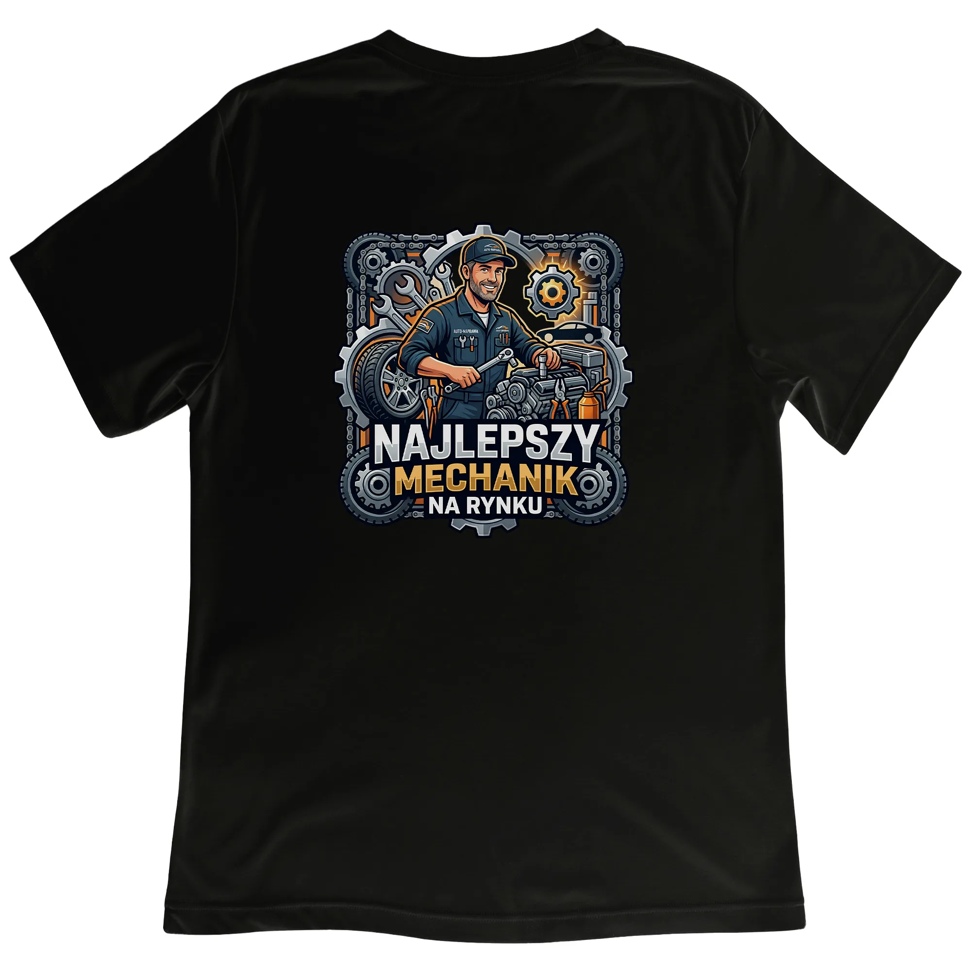 Koszulka z nadrukiem „Najlepszy Mechanik” - obrazek 2