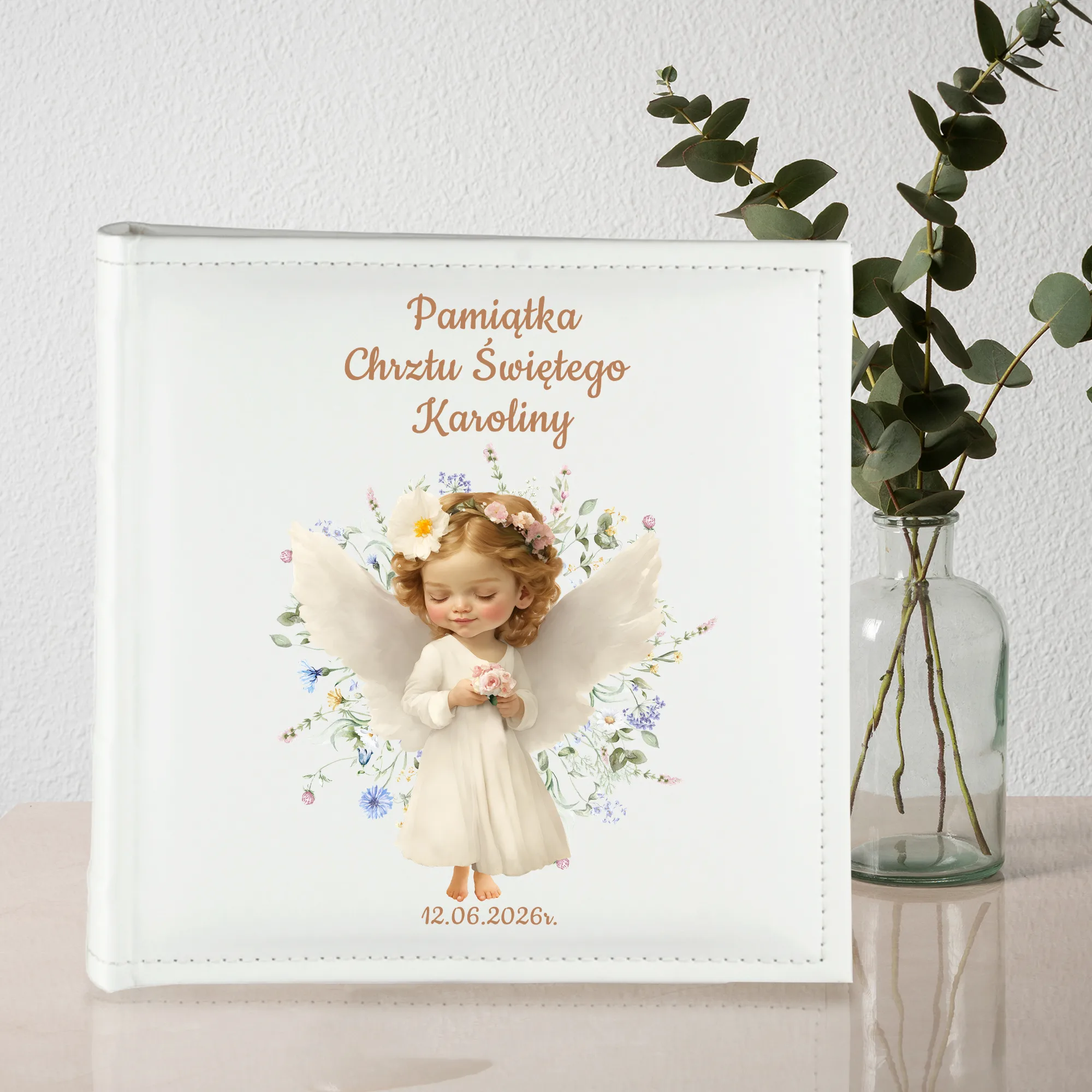 Album na Zdjęcia – Pamiątka Chrztu Świętego z Aniołkiem - obrazek 3