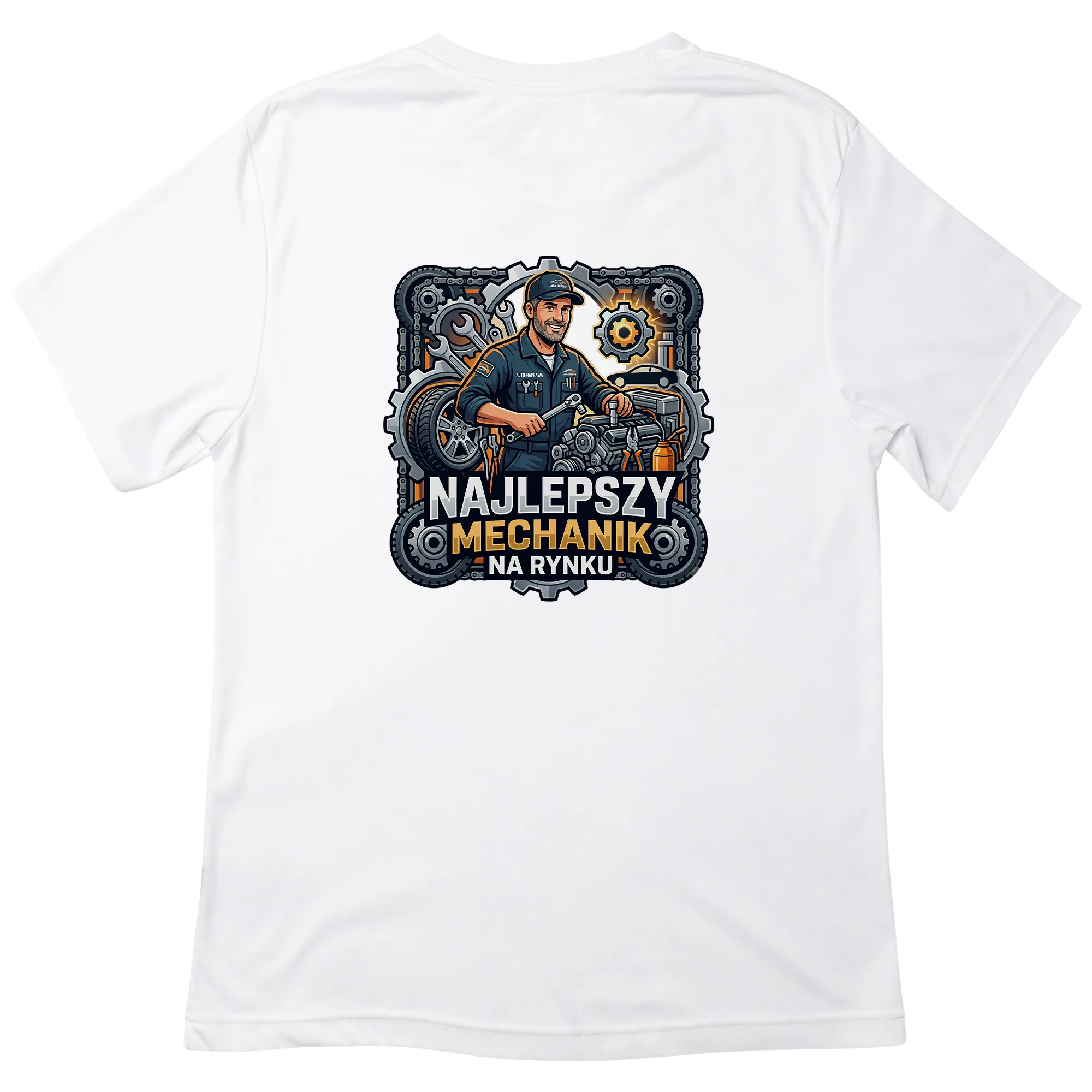 Koszulka z nadrukiem „Najlepszy Mechanik” - obrazek 3