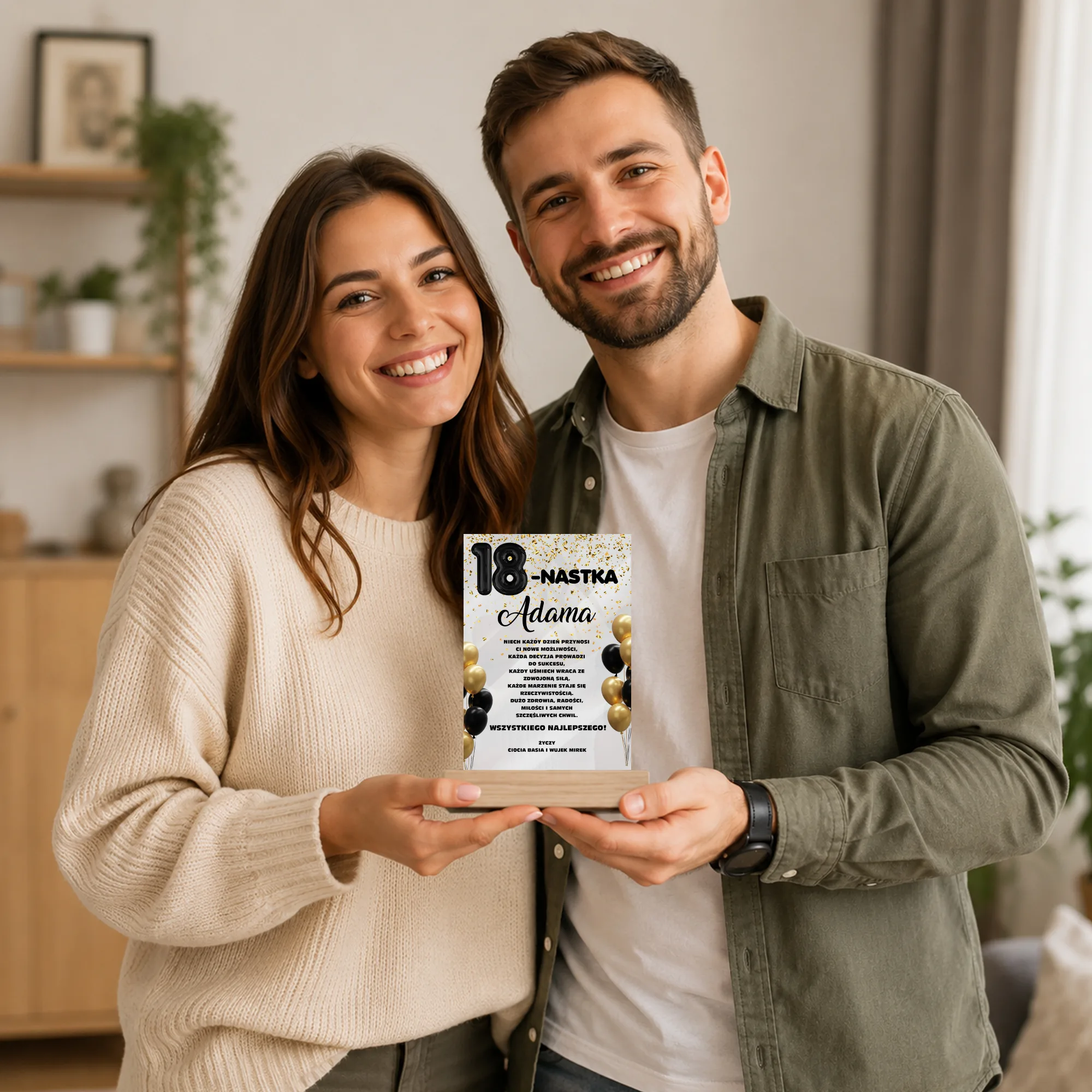 Statuetka na 18 Urodziny z Życzeniami – Personalizowana Pamiątka - obrazek 3