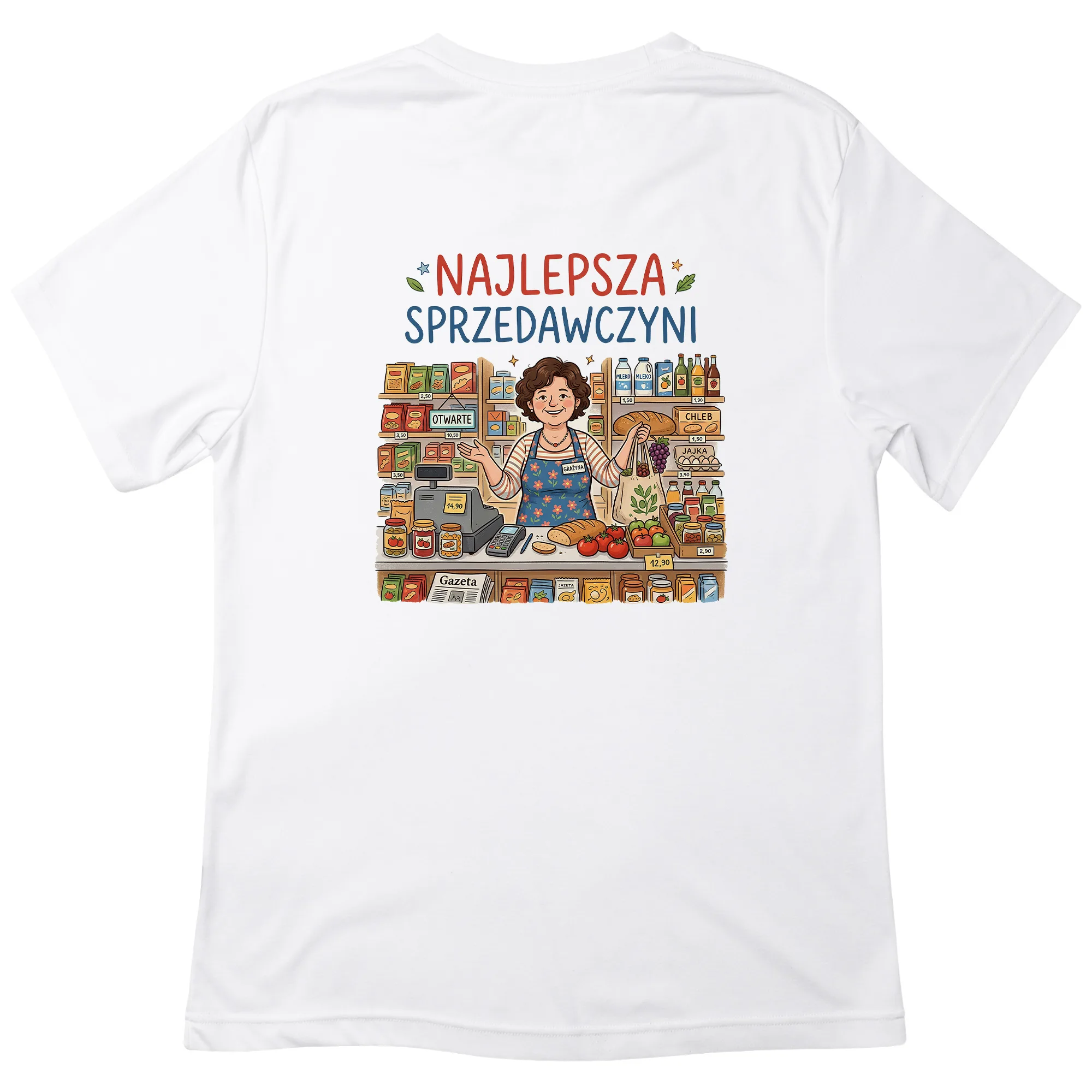 Koszulka Z Nadrukiem „Najlepsza Sprzedawczyni” - obrazek 3