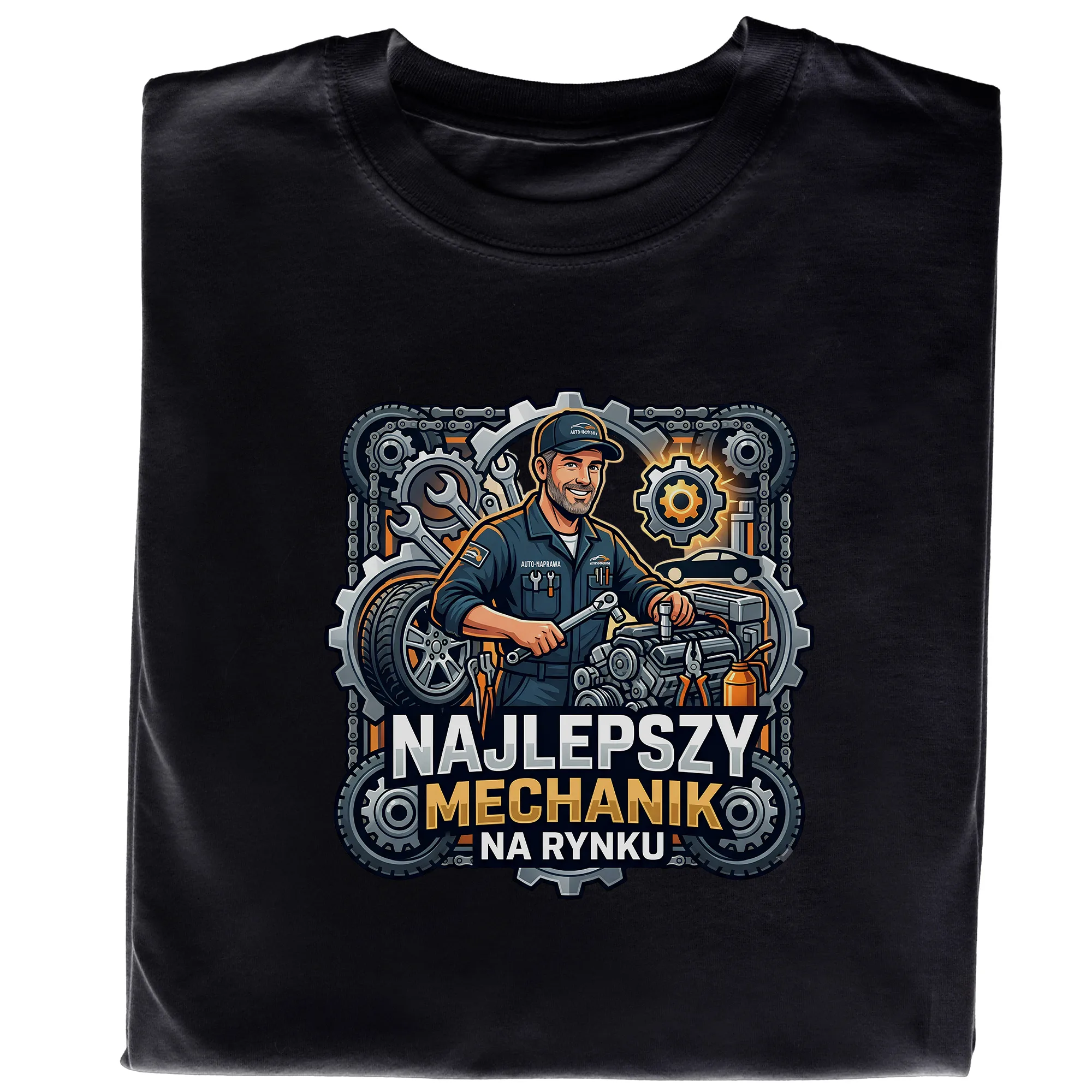Koszulka z nadrukiem „Najlepszy Mechanik”