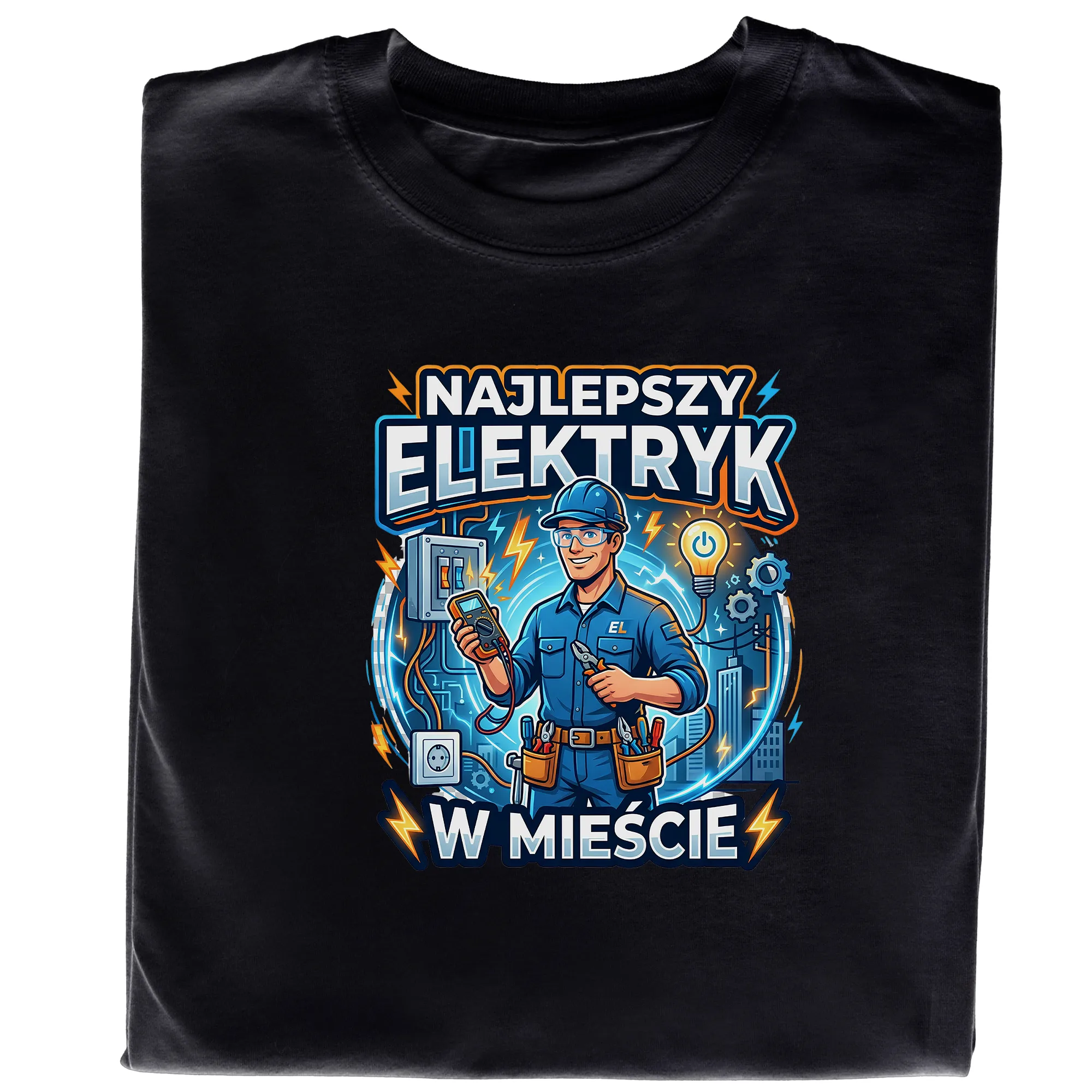 Koszulka z nadrukiem „Najlepszy Elektryk”