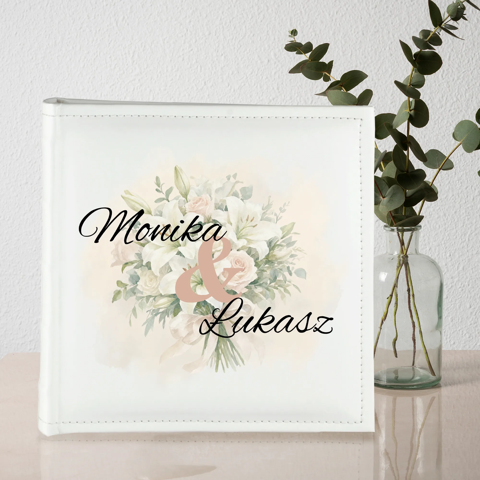 Album na Zdjęcia Ślubny – Personalizowany Prezent z Imionami Pary Młodej - obrazek 3