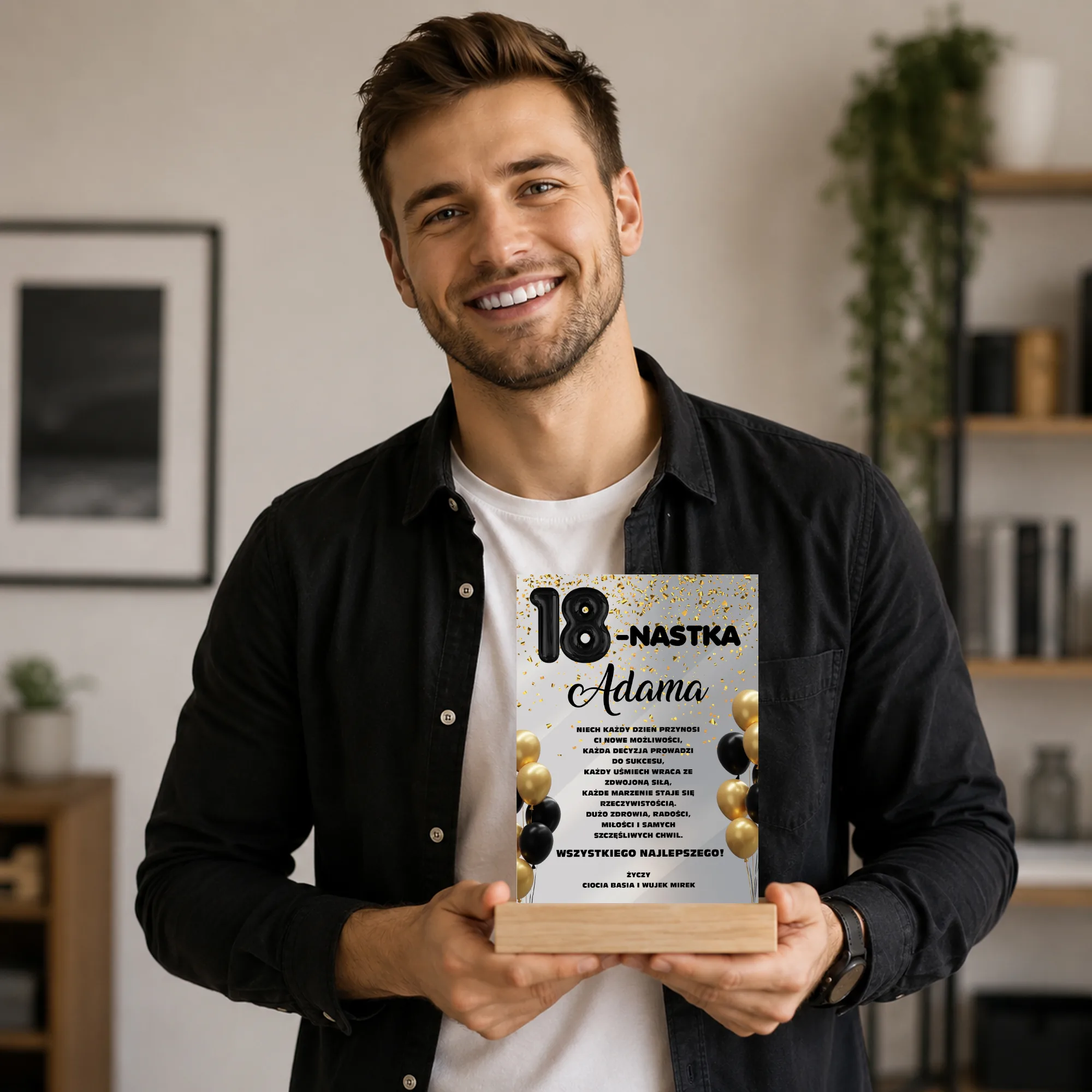 Statuetka na 18 Urodziny z Życzeniami – Personalizowana Pamiątka - obrazek 4