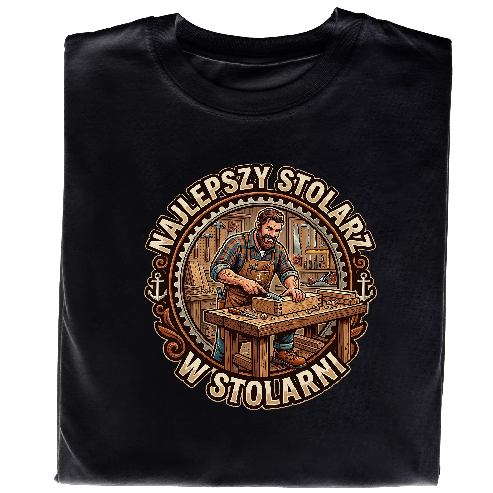 Koszulka Z Nadrukiem „Najlepszy Stolarz” – Prezent Dla Stolarza - obrazek 4