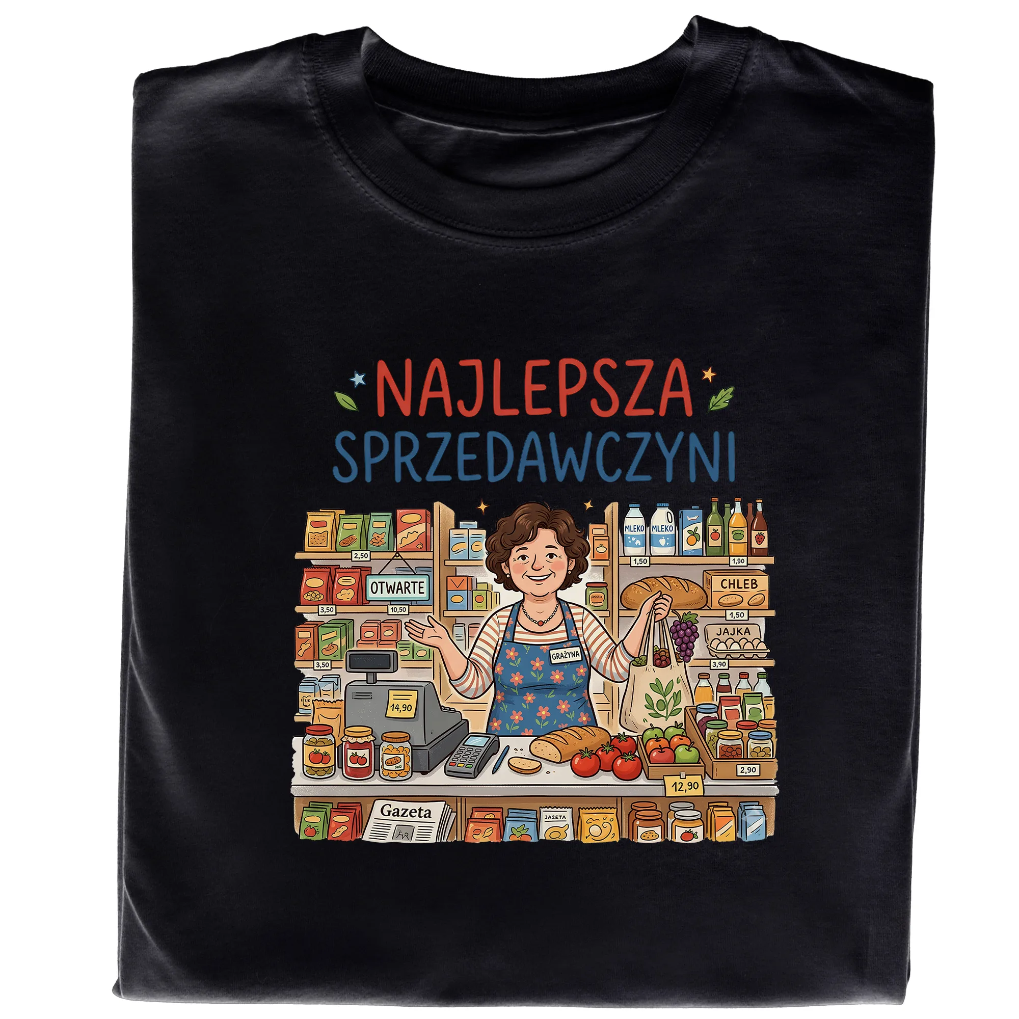 Koszulka Z Nadrukiem „Najlepsza Sprzedawczyni” - obrazek 4