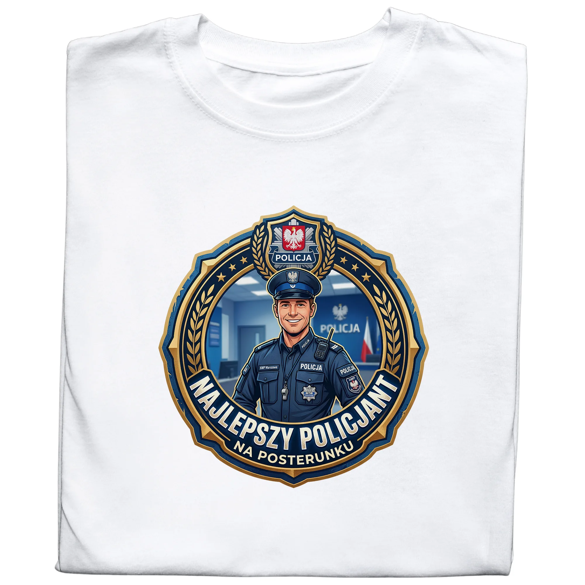 Koszulka z nadrukiem „Najlepszy Policjant” - obrazek 3