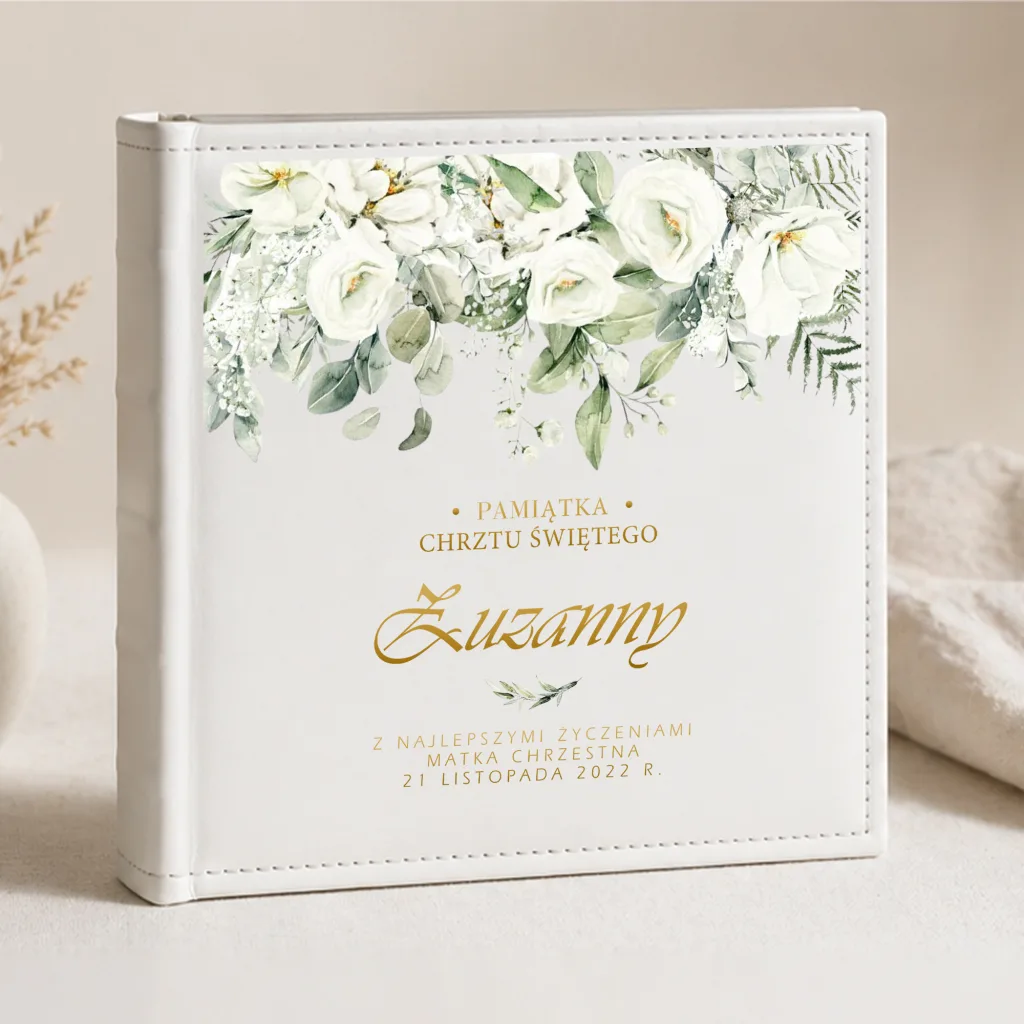 Personalizowany Album na Chrzest Święty | Pamiątka Chrztu dla Dziewczynki i Chłopca