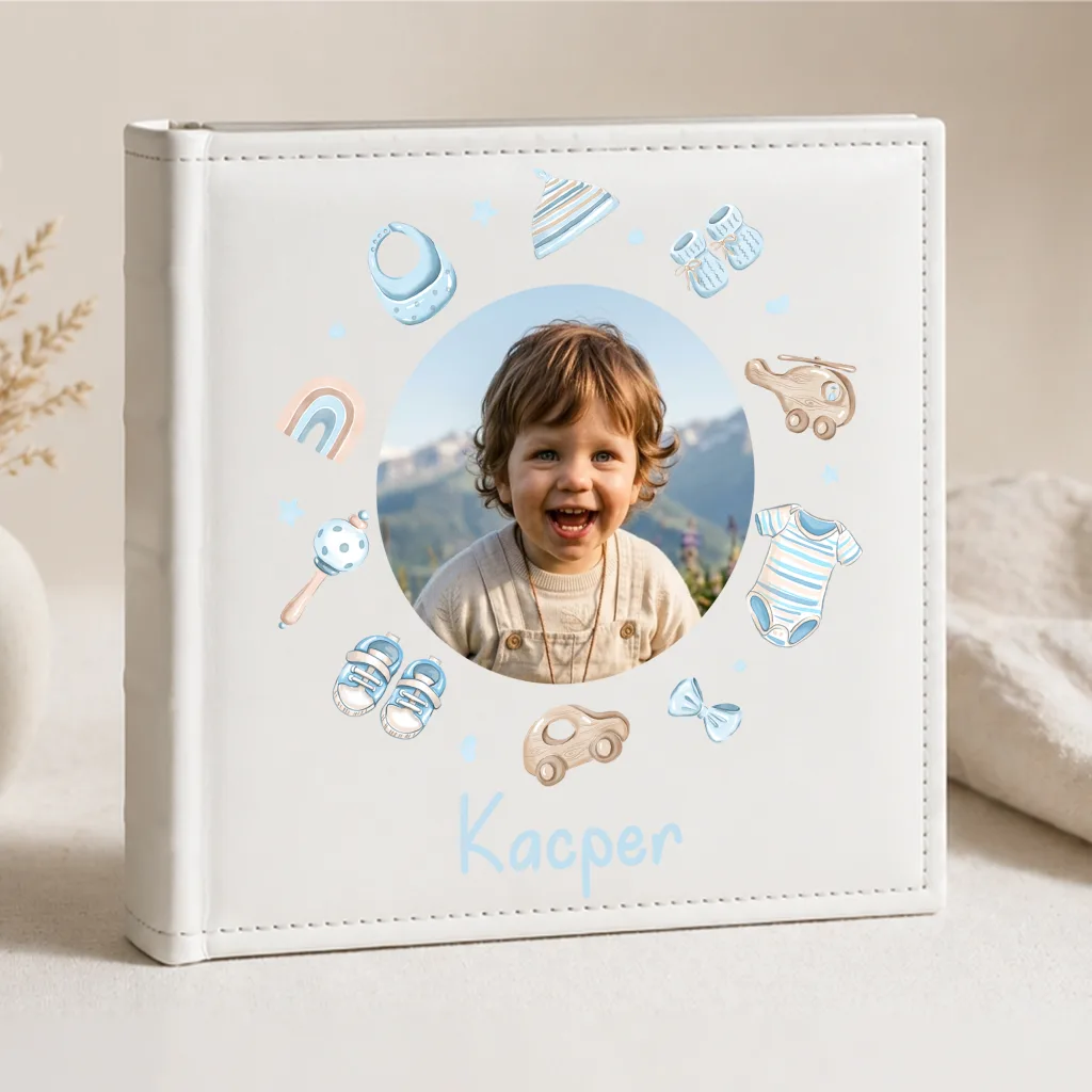 Album na Zdjęcia dla Chłopca – Personalizowany ze Zdjęciem i Imieniem