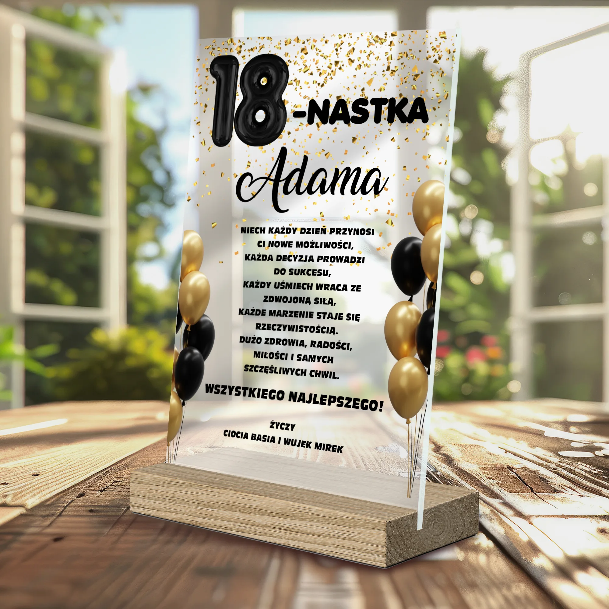 Statuetka na 18 Urodziny z Życzeniami – Personalizowana Pamiątka