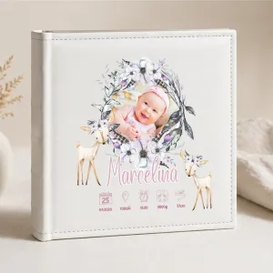 Album na Chrzest ze Zdjęciem i Metryczką – Personalizowany Prezent na Roczek