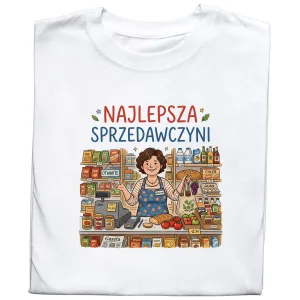 Koszulka Z Nadrukiem „Najlepsza Sprzedawczyni”