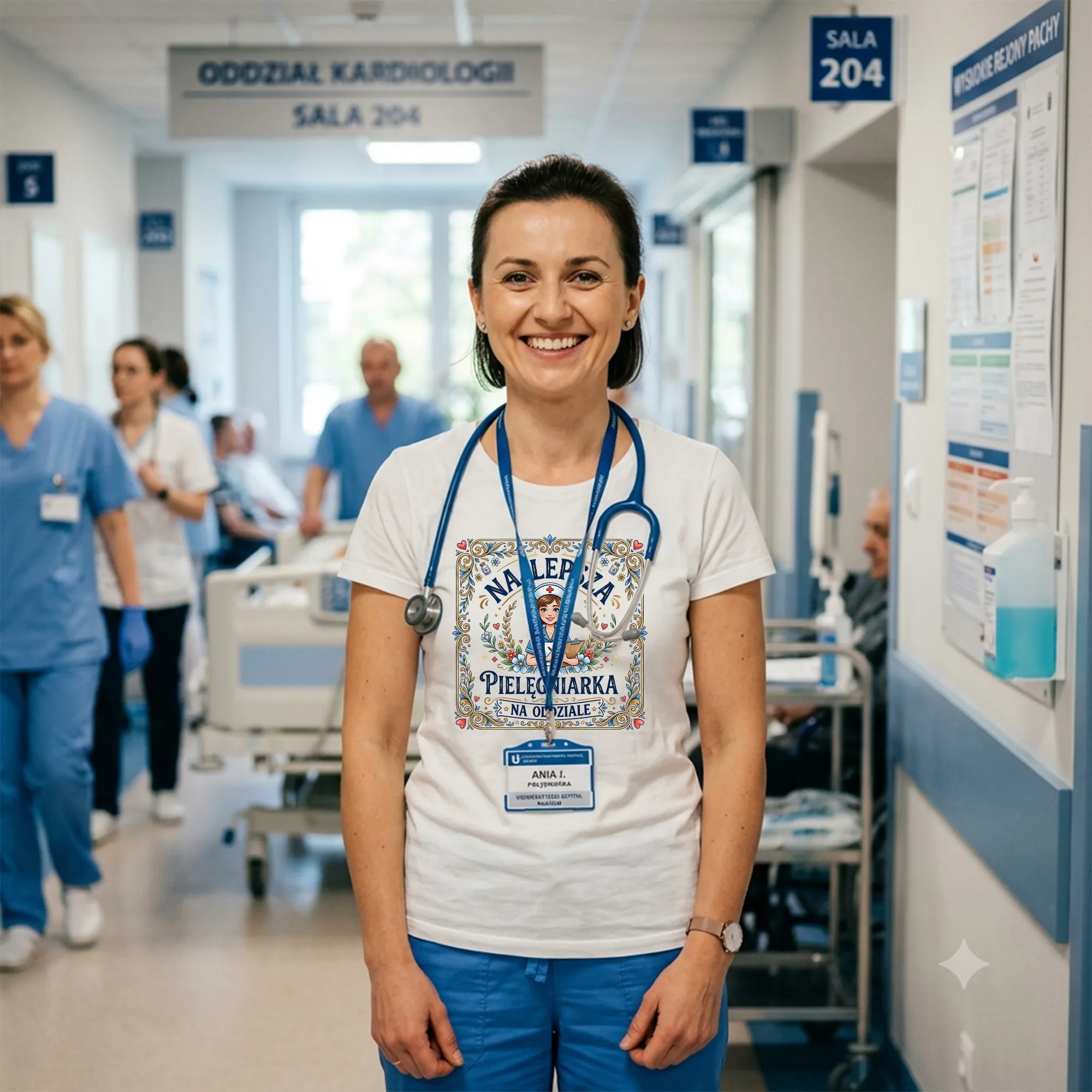 Koszulka z nadrukiem „Najlepsza Pielęgniarka” - obrazek 3