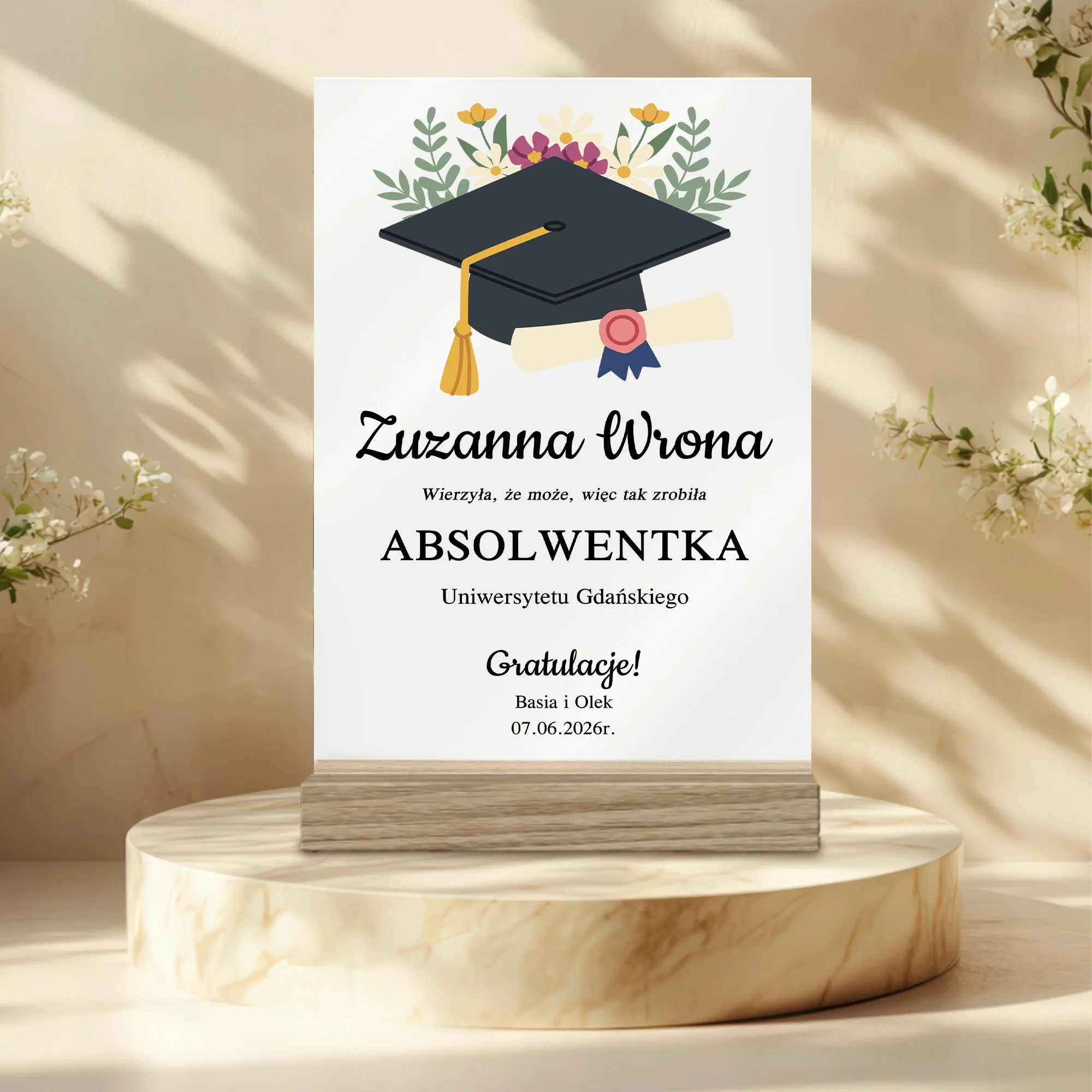 Statuetka dla Absolwenta – Personalizowana Pamiątka Ukończenia Studiów - obrazek 6
