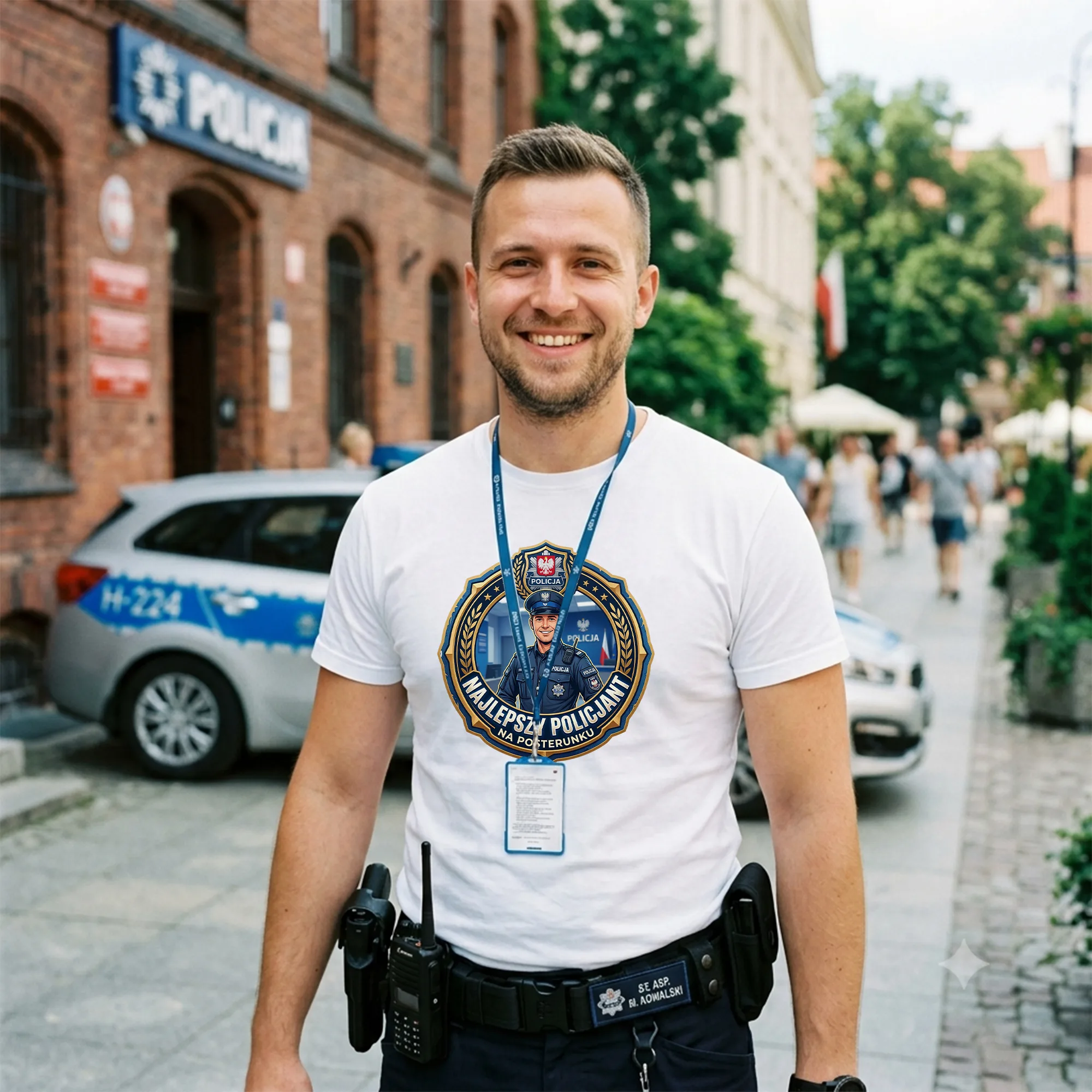 Koszulka z nadrukiem „Najlepszy Policjant” - obrazek 4