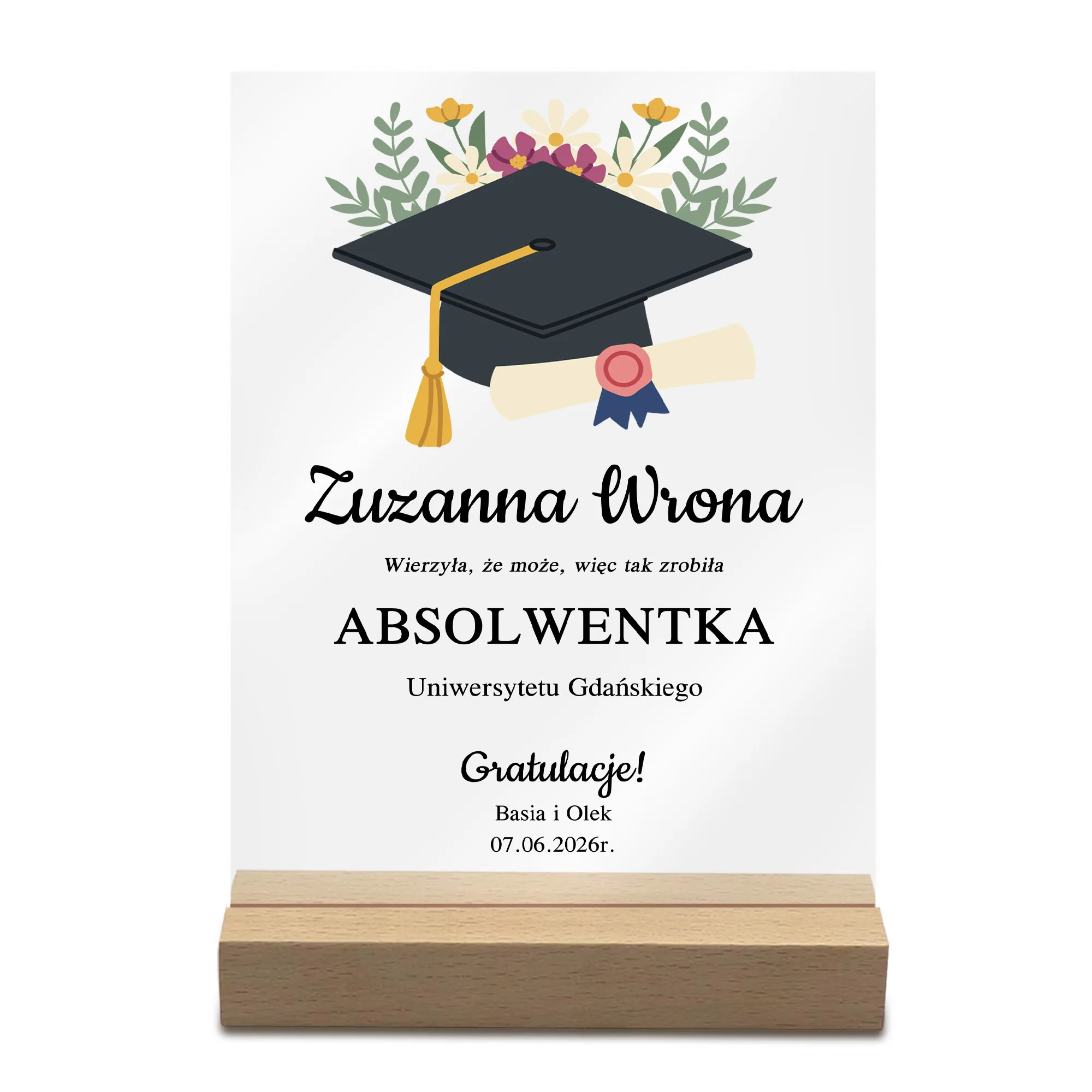 Statuetka dla Absolwenta – Personalizowana Pamiątka Ukończenia Studiów - obrazek 3