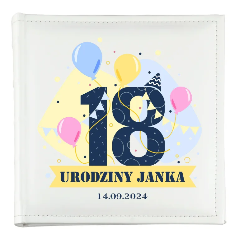 Album na Zdjęcia 18 Urodziny Personalizowany Prezent Pamiątka na Osiemnastkę