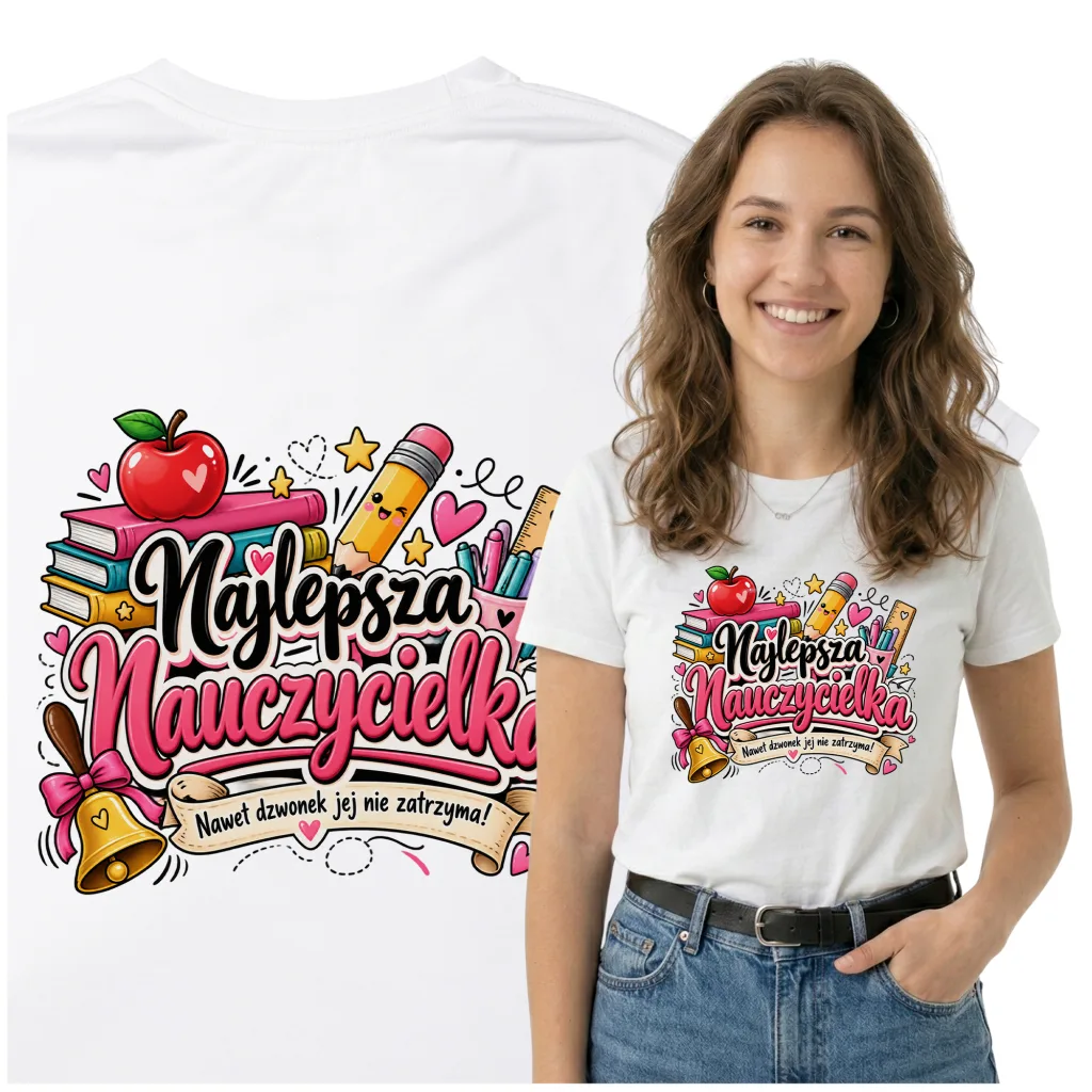 Koszulka „Najlepsza Nauczycielka” – Wyjątkowy Prezent dla Nauczycielki