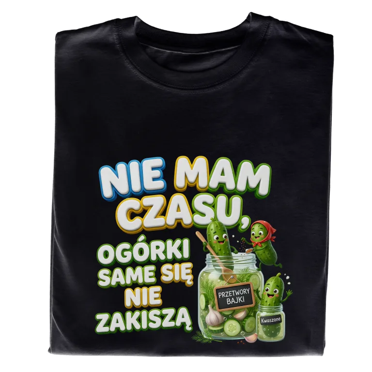 Koszulka z Nadrukiem Ogórki Kiszenie Meme – Śmieszna Koszulka z Humorem