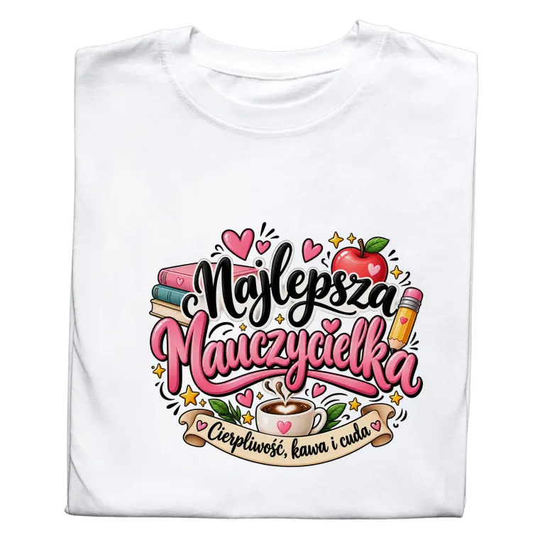 Koszulka „Najlepsza Nauczycielka” – Wyjątkowy Prezent dla Nauczycielki