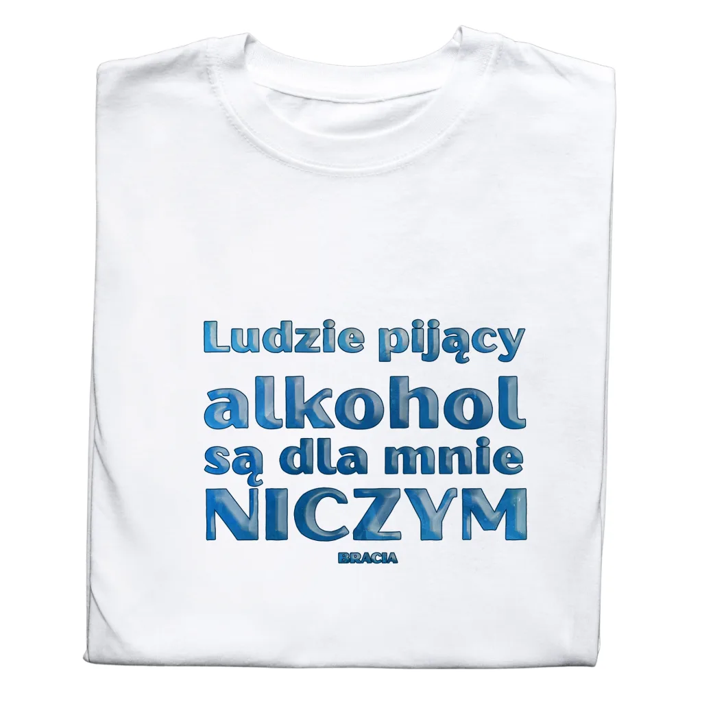 Koszulka z Nadrukiem „Pijący Alkohol Bracia” – Śmieszny Prezent dla Braci