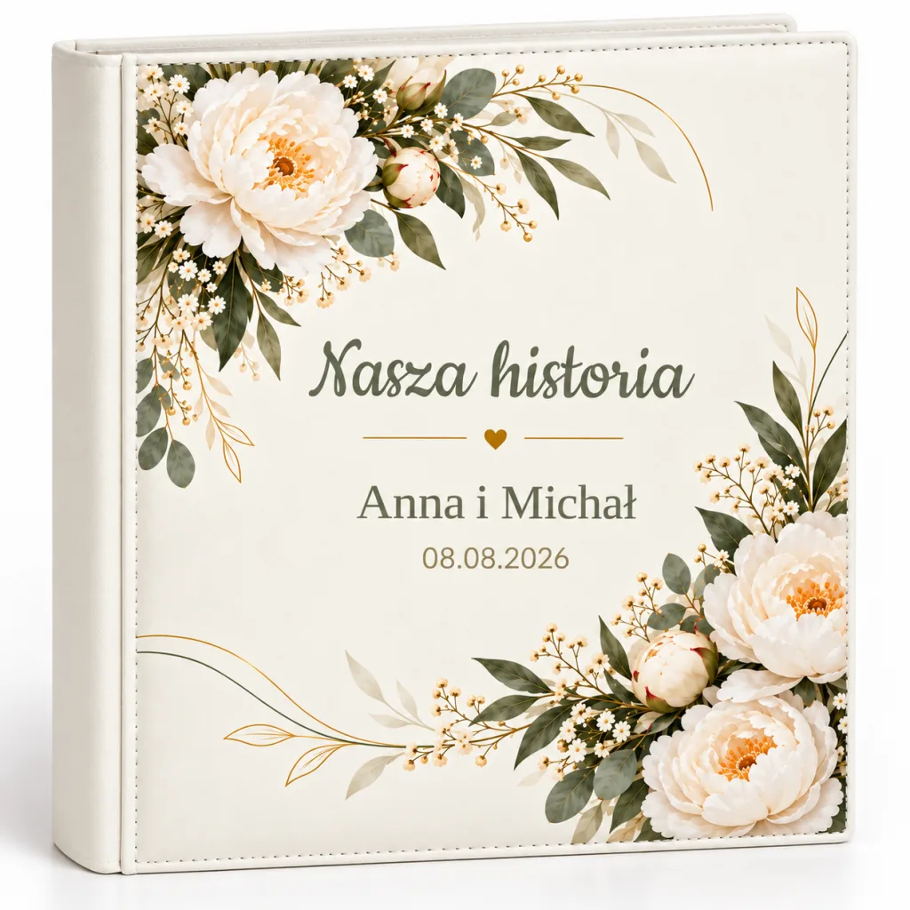 Album Ślubny z Imionami i Datą — Nasza Historia