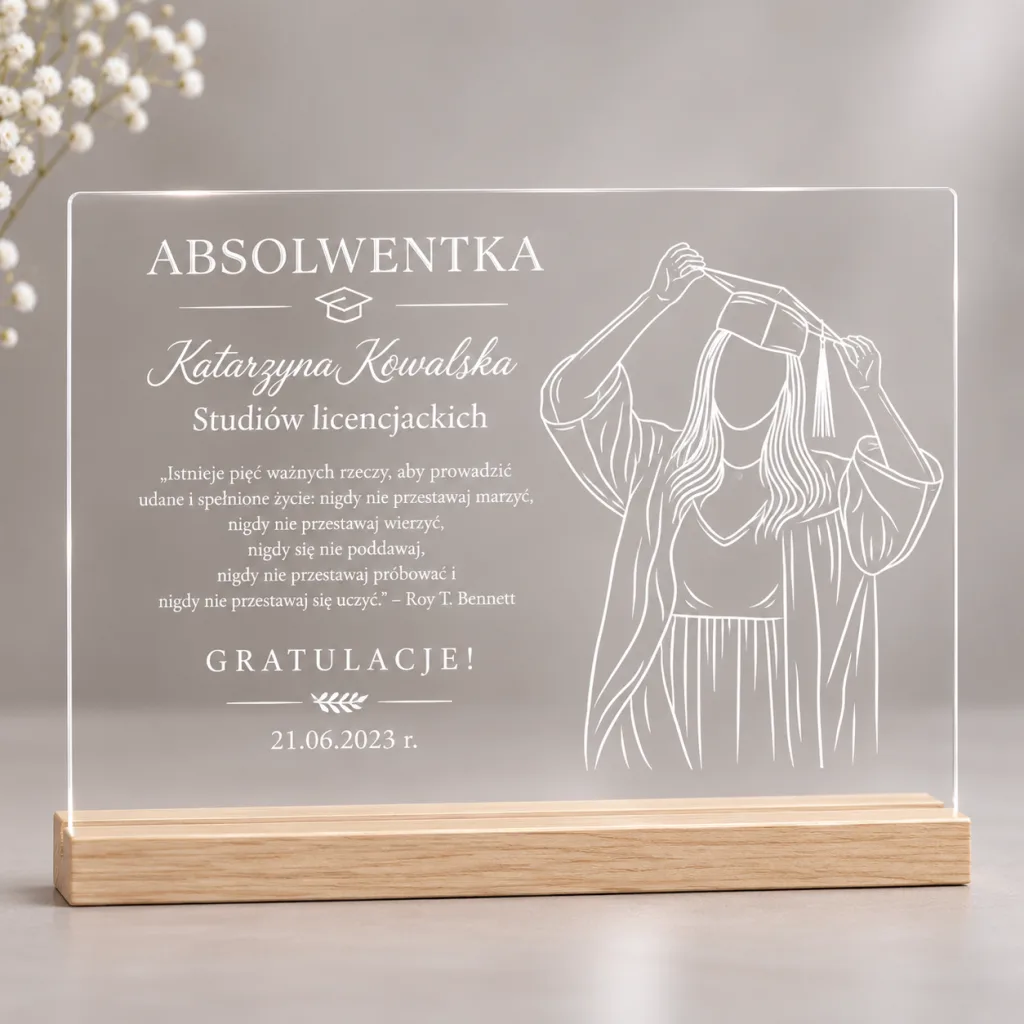 Statuetka dla Absolwentki – Pamiątka Obrony Pracy Magisterskiej lub Licencjackiej