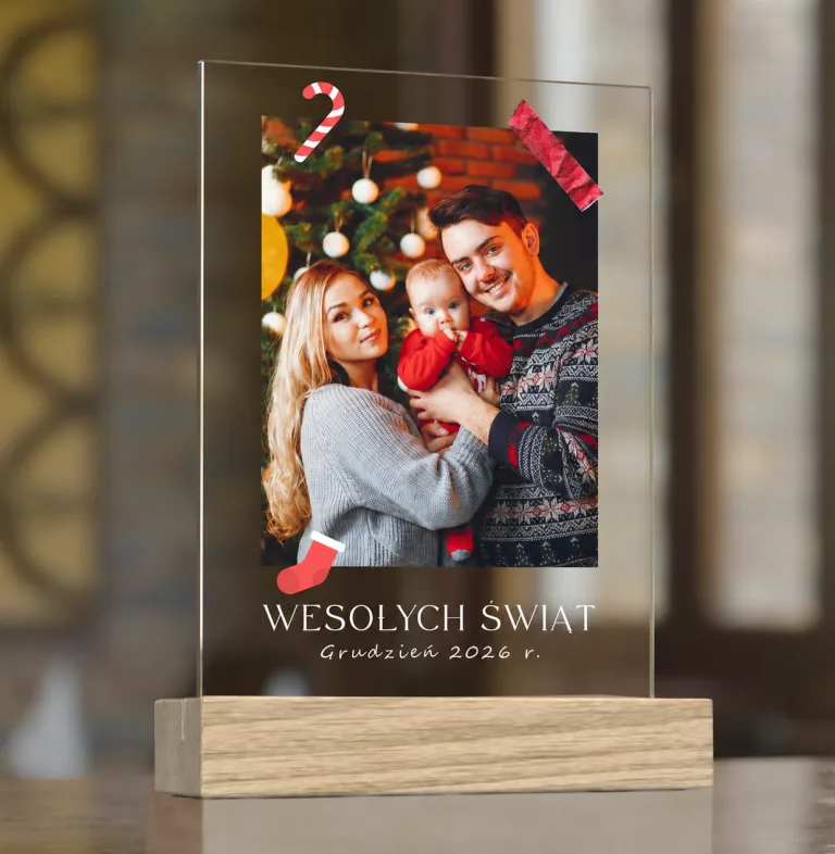 Świąteczna Statuetka ze Zdjęciem – Personalizowana Pamiątka i Dekoracja na Święta