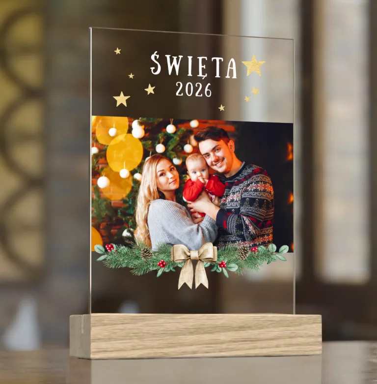 Personalizowana Statuetka Świąteczna ze Zdjęciem – Wyjątkowa Ozdoba i Prezent